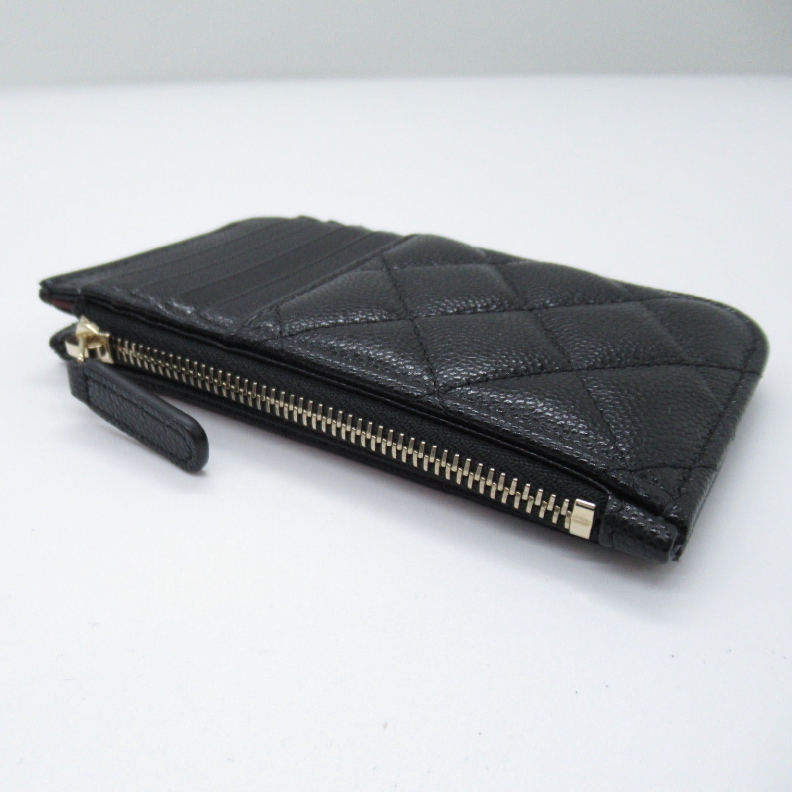 Chanel Caviar Skin Coin Case Wallet Black