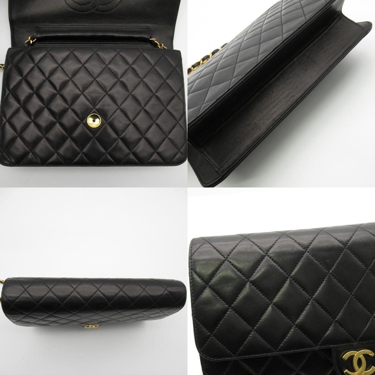 Chanel Lambskin Matelasse Push Lock Shoulder Bag