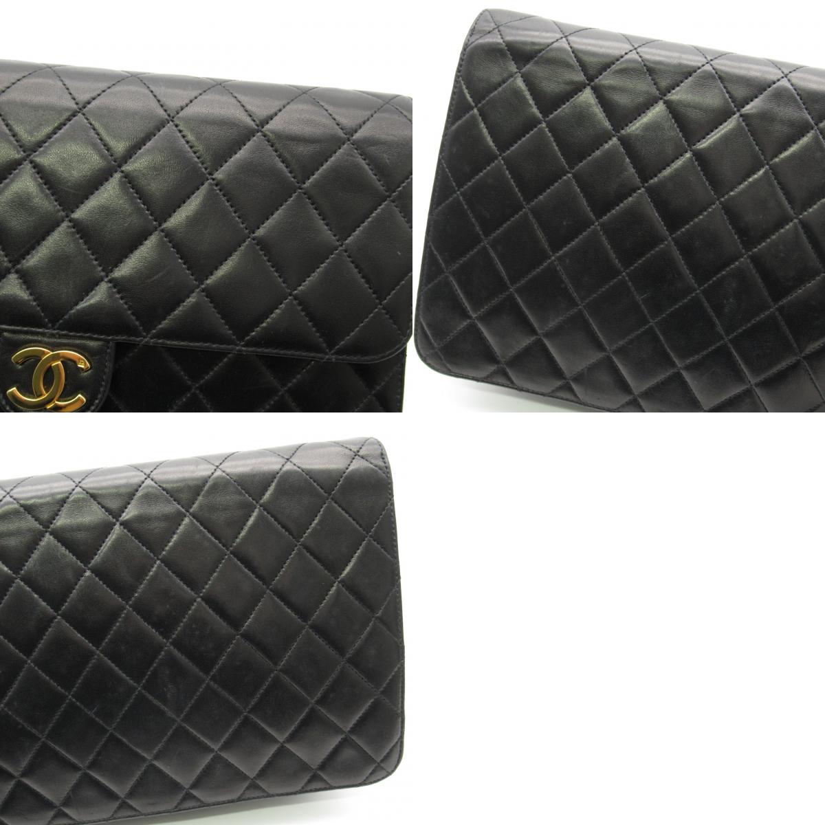 Chanel Lambskin Matelasse Push Lock Shoulder Bag