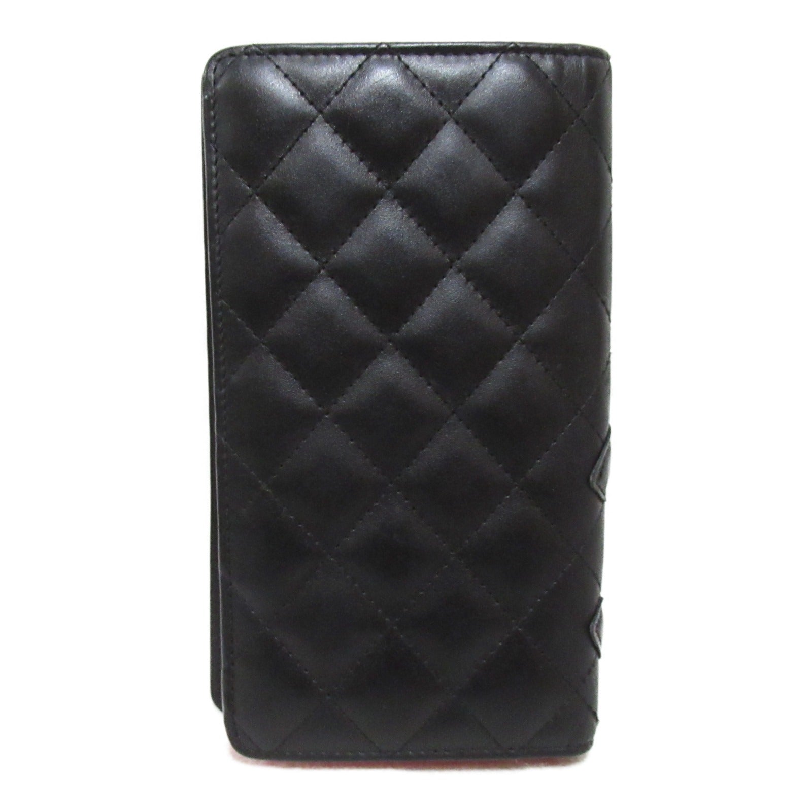 Chanel Cambon Line Leather Long Wallet Black