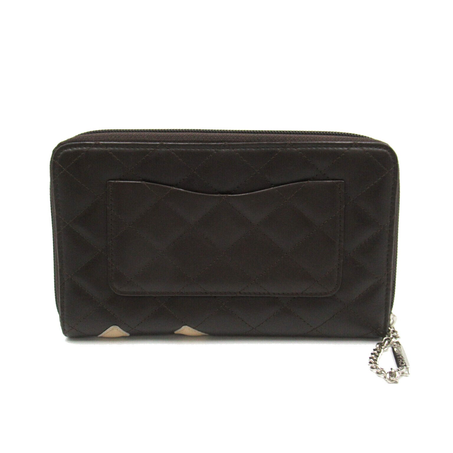 Chanel Cambon Line Leather Wallet Brown