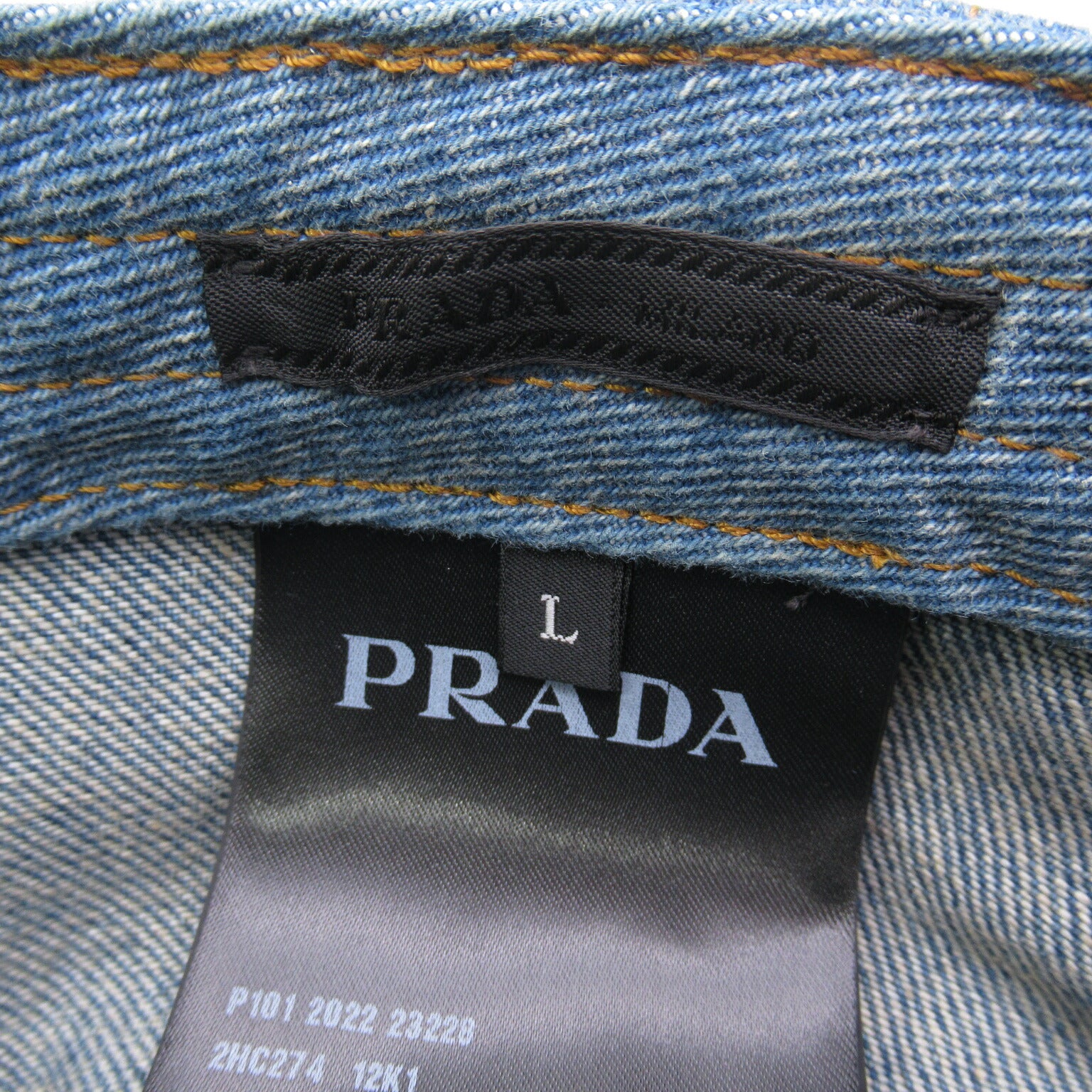 Prada Denim Cotton Cap Blue