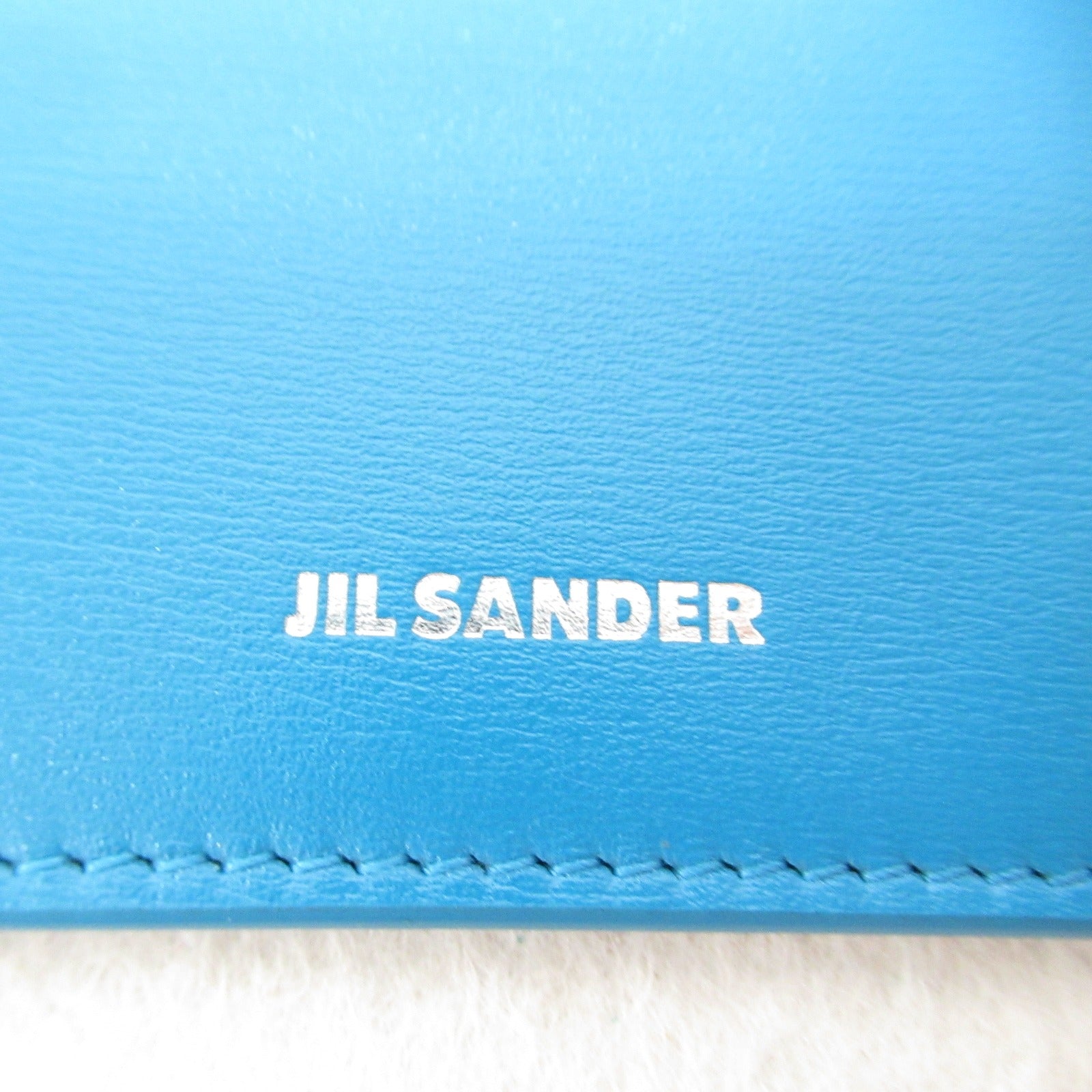 Jil Sander Leather Card Case Blue