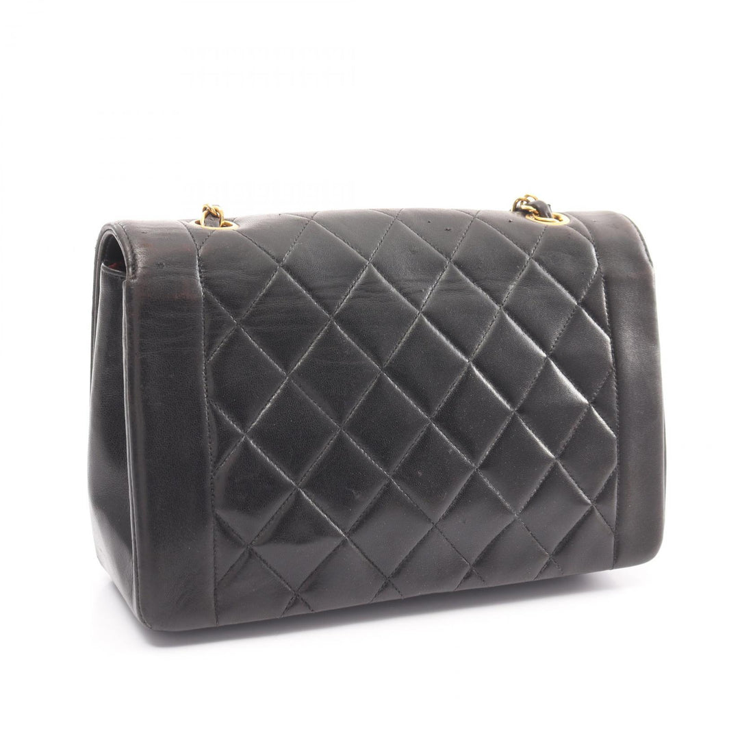 Chanel Diana Flap Lambskin Shoulder Bag Black