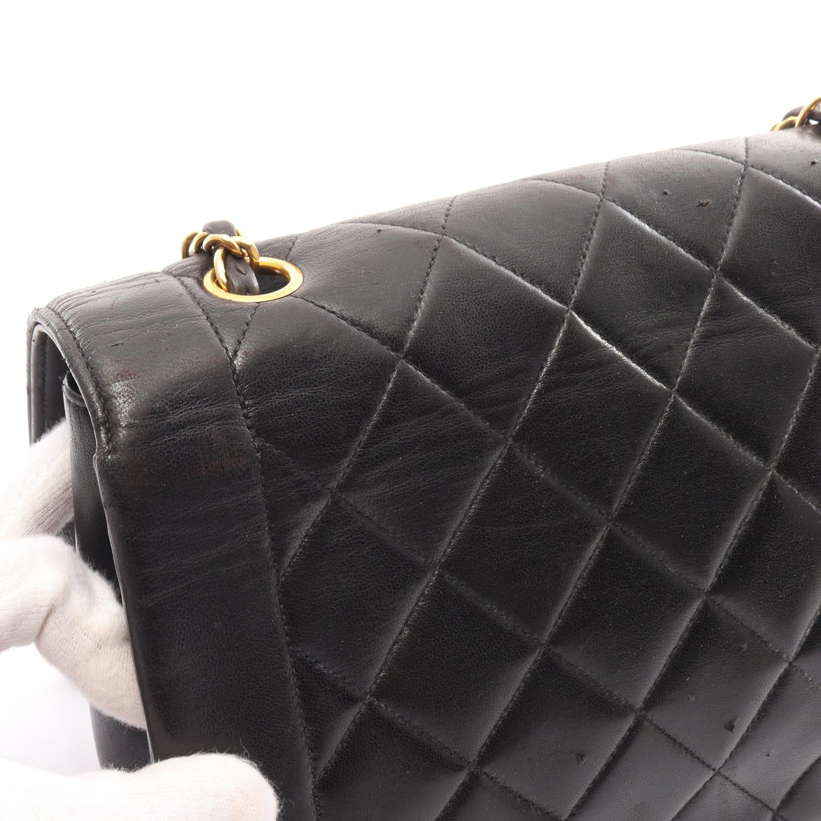 Chanel Diana Flap Lambskin Shoulder Bag Black