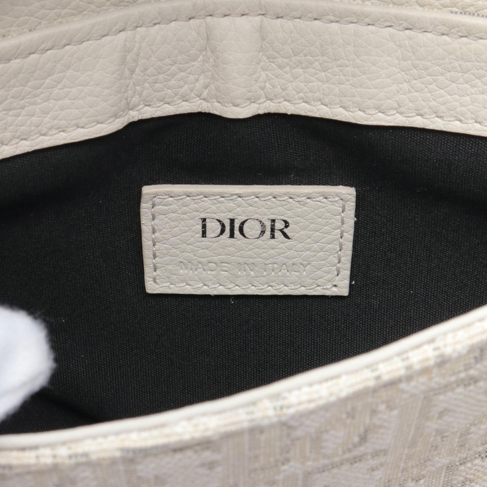 Dior Saddle Oblique Jacquard Canvas Leather Shoulder Bag