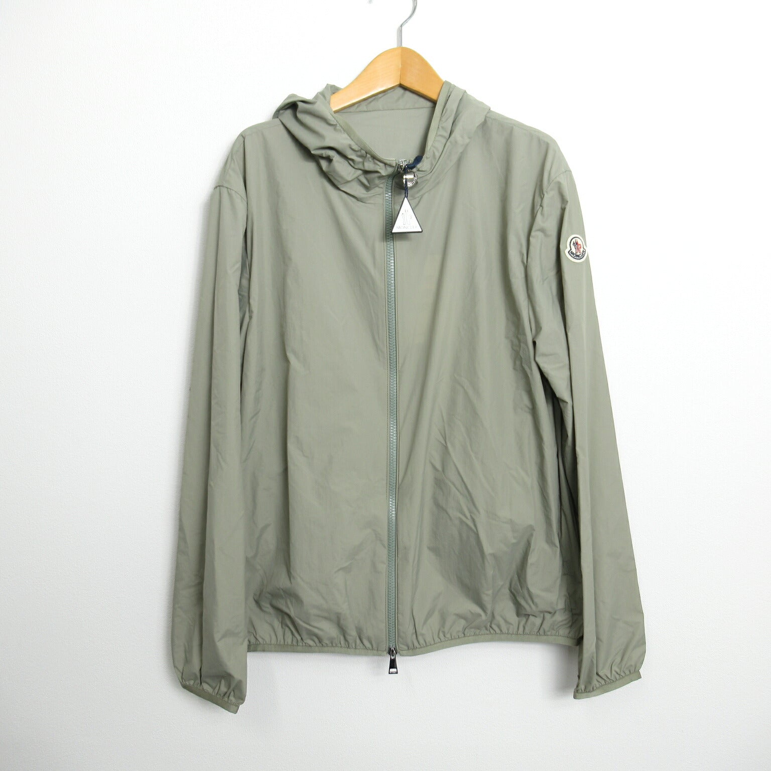 Moncler Nylon Jacket Green Outerwear