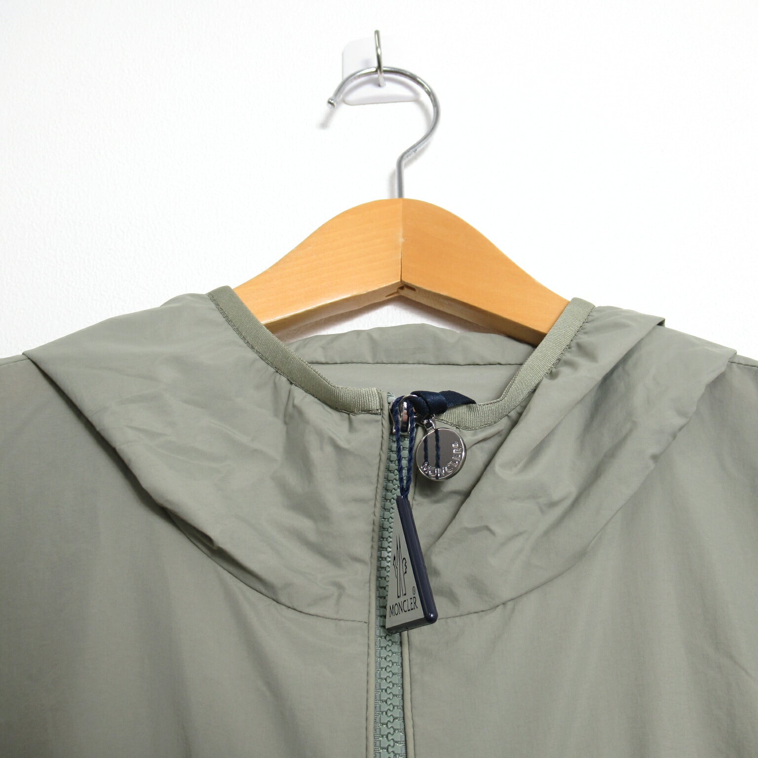 Moncler Nylon Jacket Green Outerwear