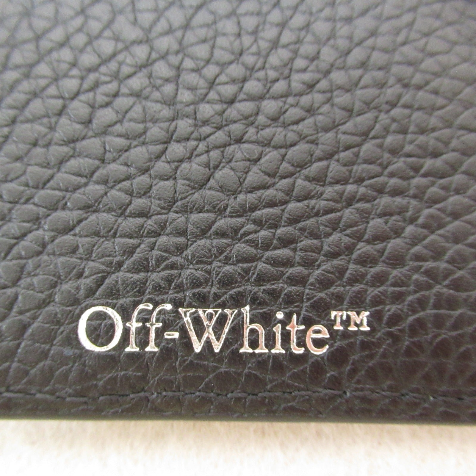 Off-White Leather Card Case Black