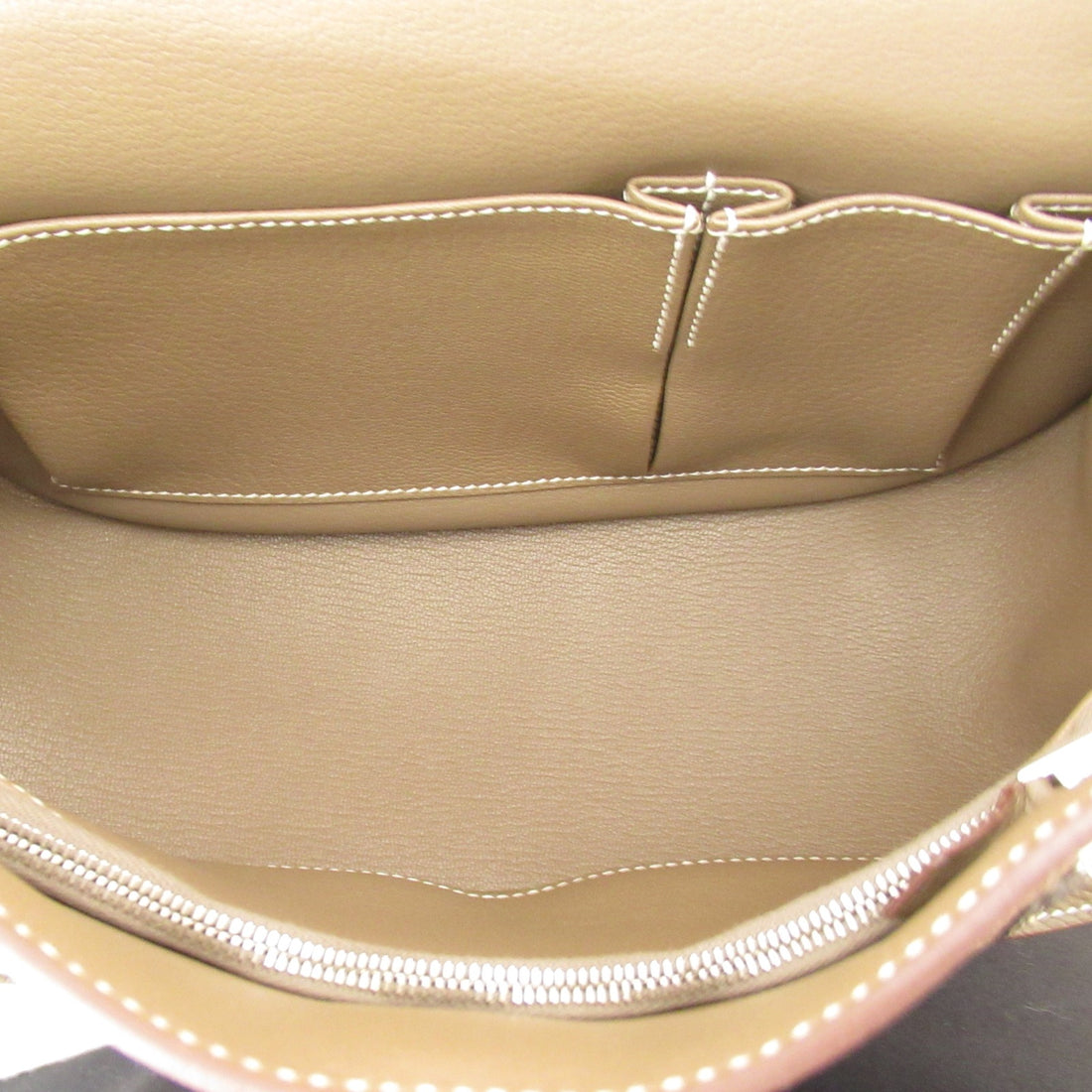 Hermes Jypsiere 28 Leather Shoulder Bag Beige