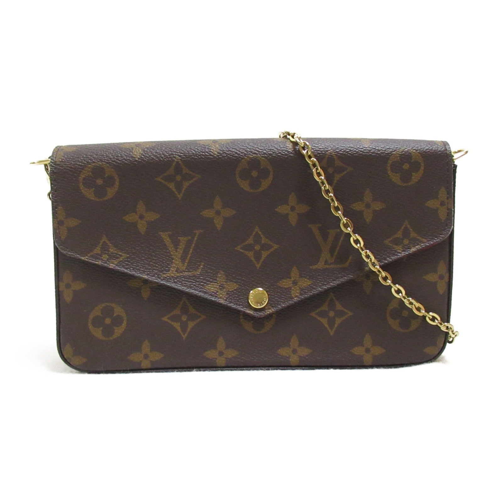 Louis Vuitton Pochette Felicie Shoulder Bag Brown