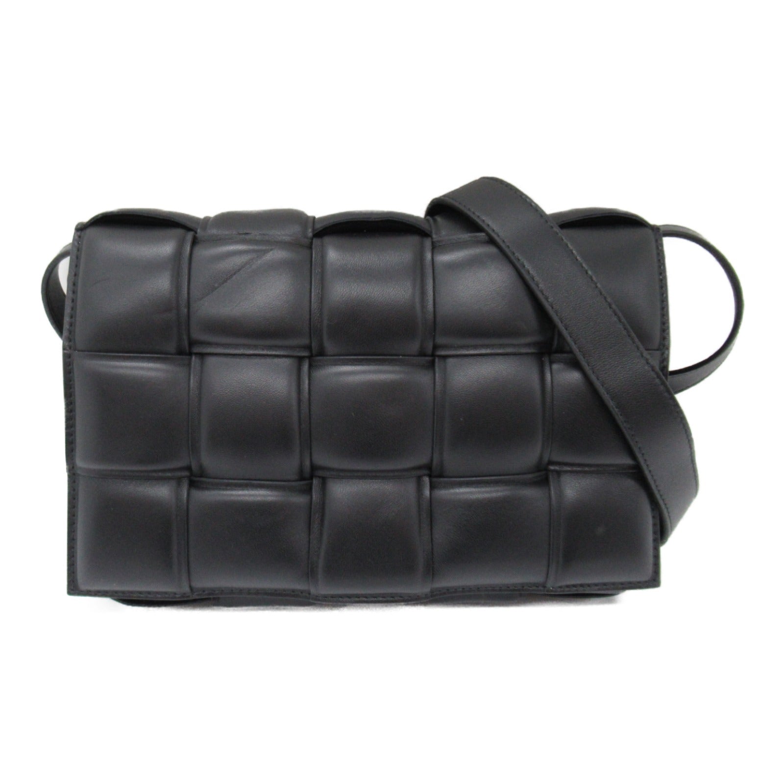 Bottega Veneta Lambskin Shoulder Bag Black