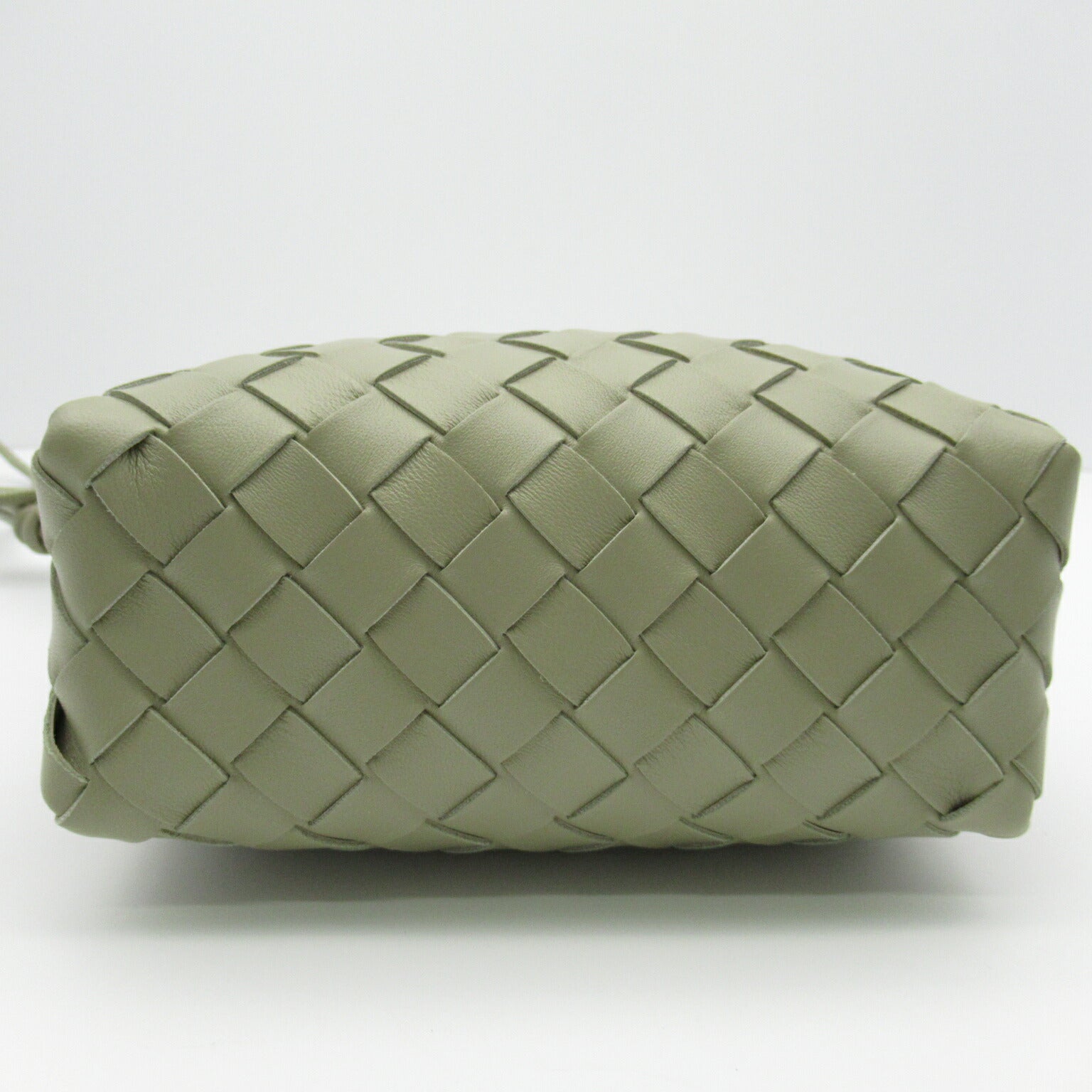 Bottega Veneta Lambskin Shoulder Bag Green