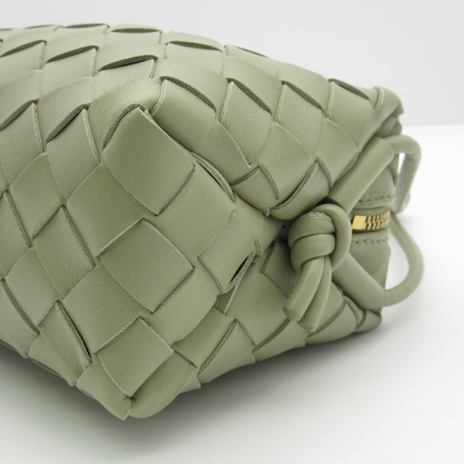 Bottega Veneta Lambskin Shoulder Bag Green