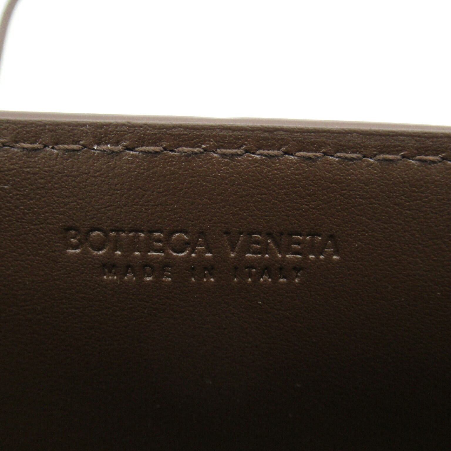 Bottega Veneta Lambskin Shoulder Bag Brown