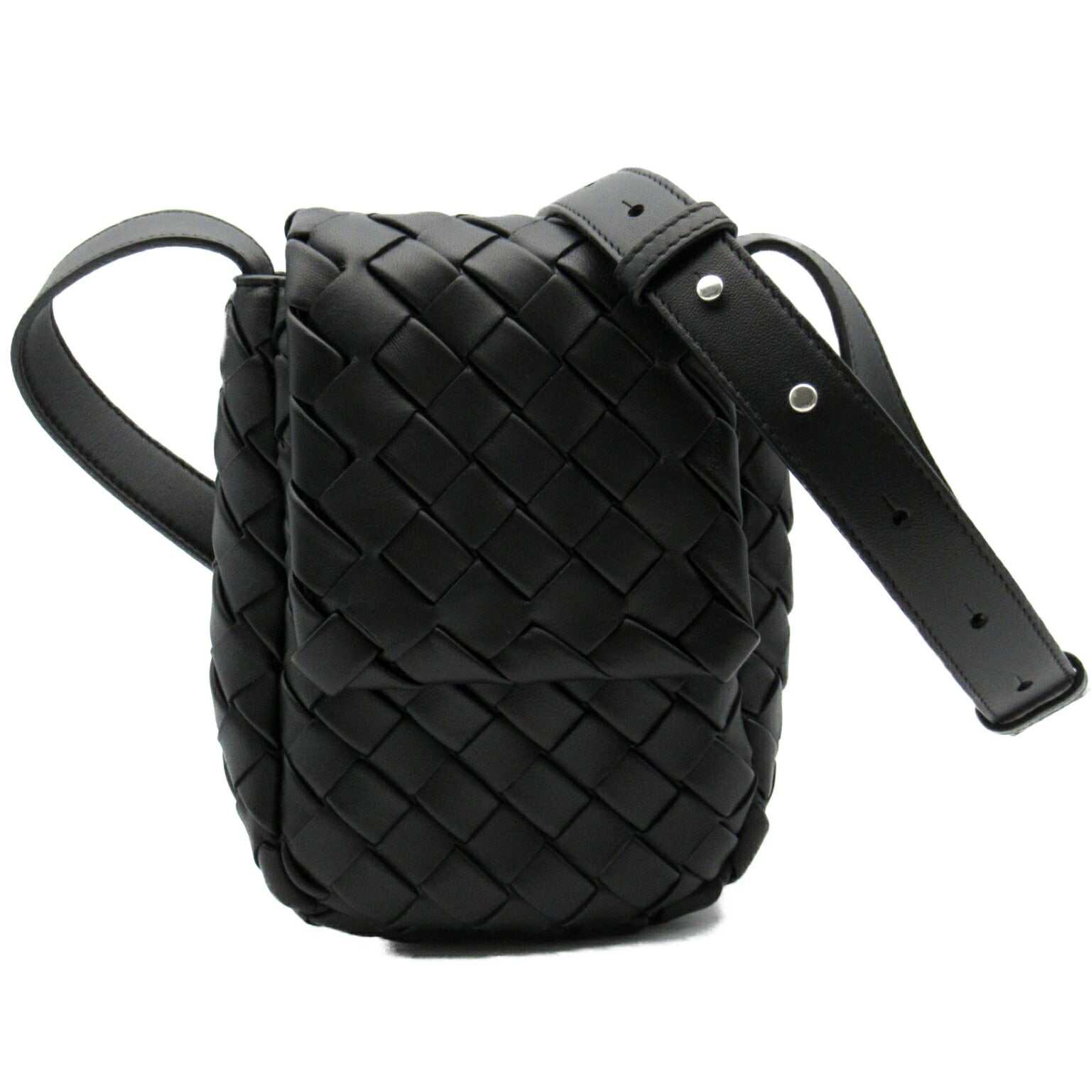 Bottega Veneta Leather Shoulder Bag Black