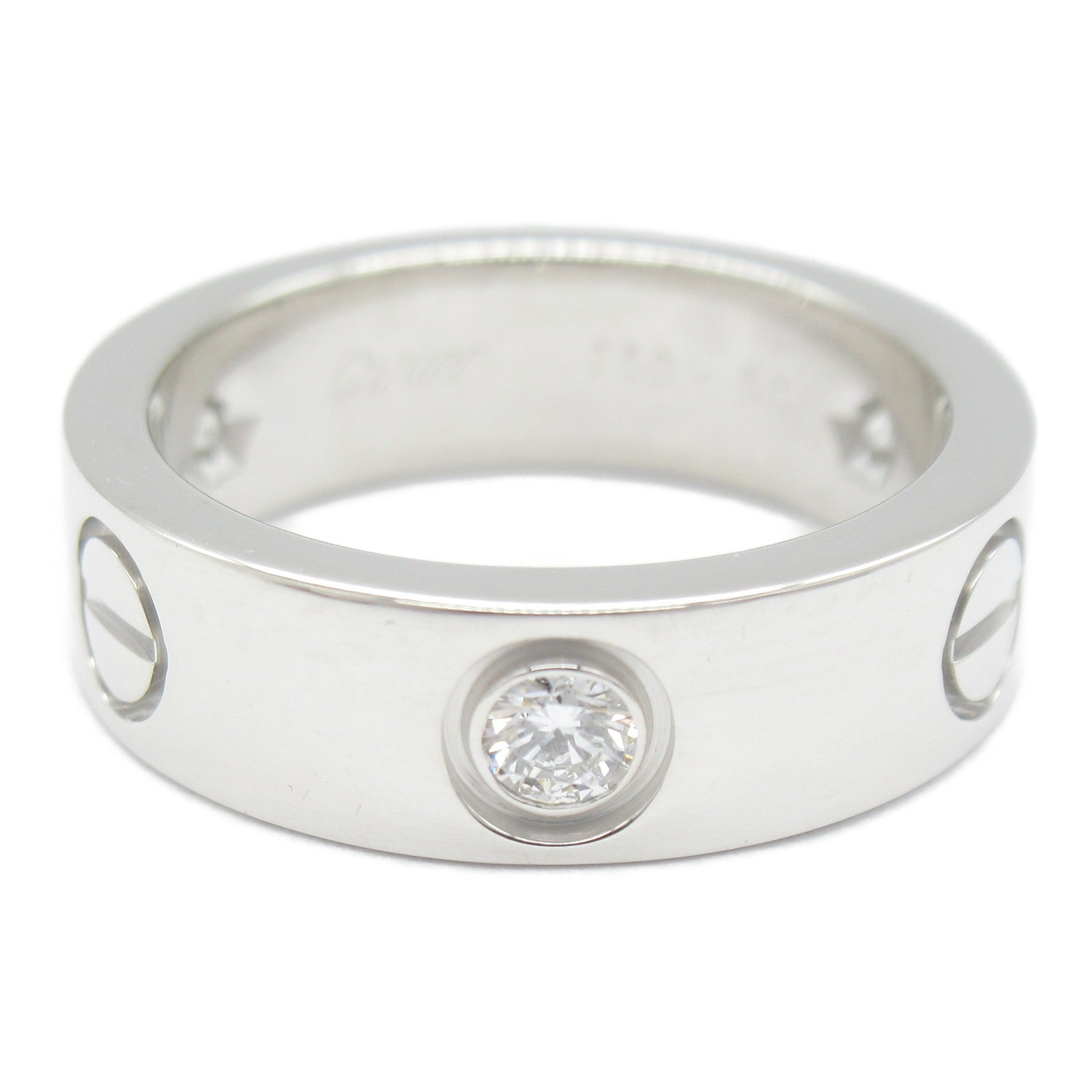 Cartier Love Half Diamond Ring K18WG