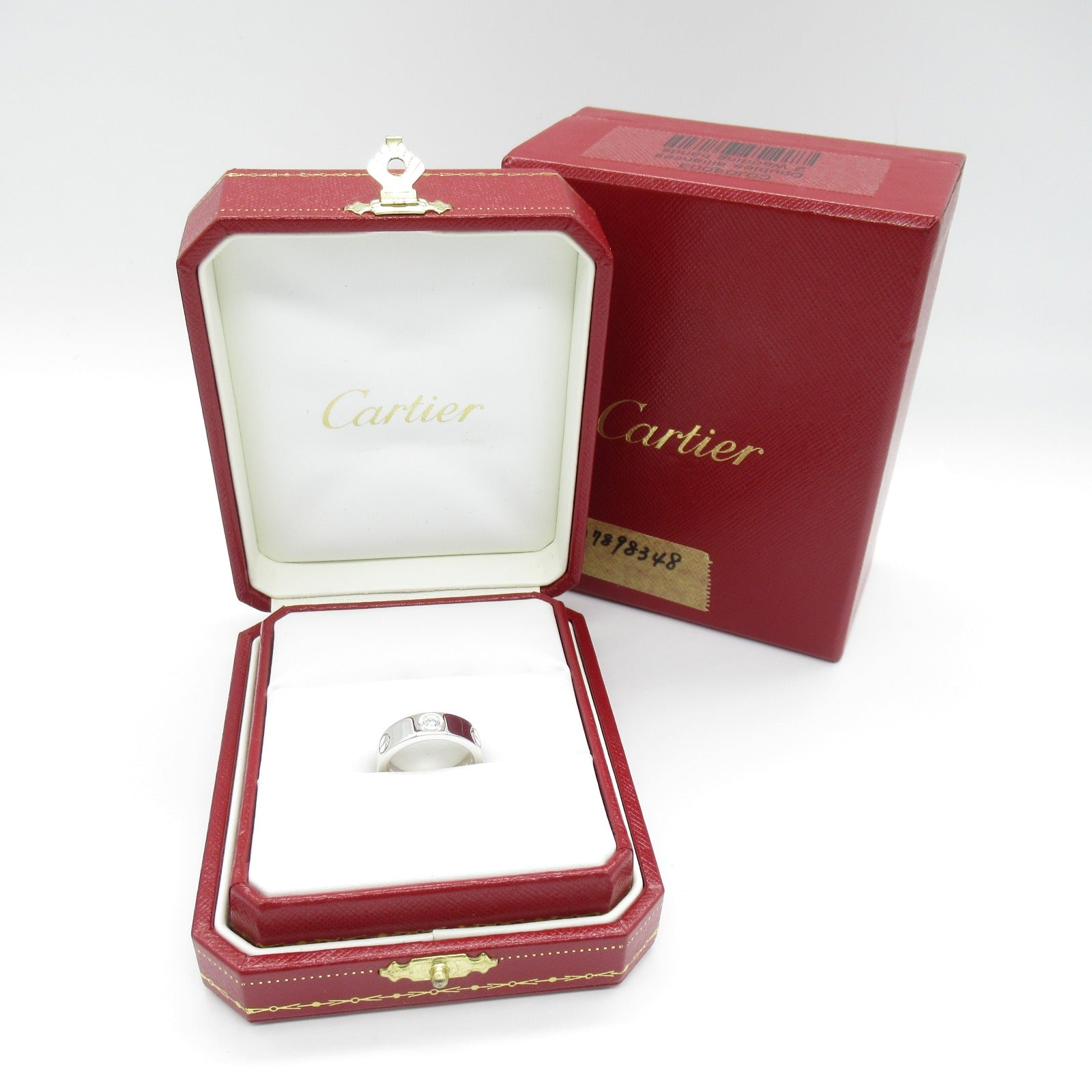 Cartier Love Half Diamond Ring K18WG