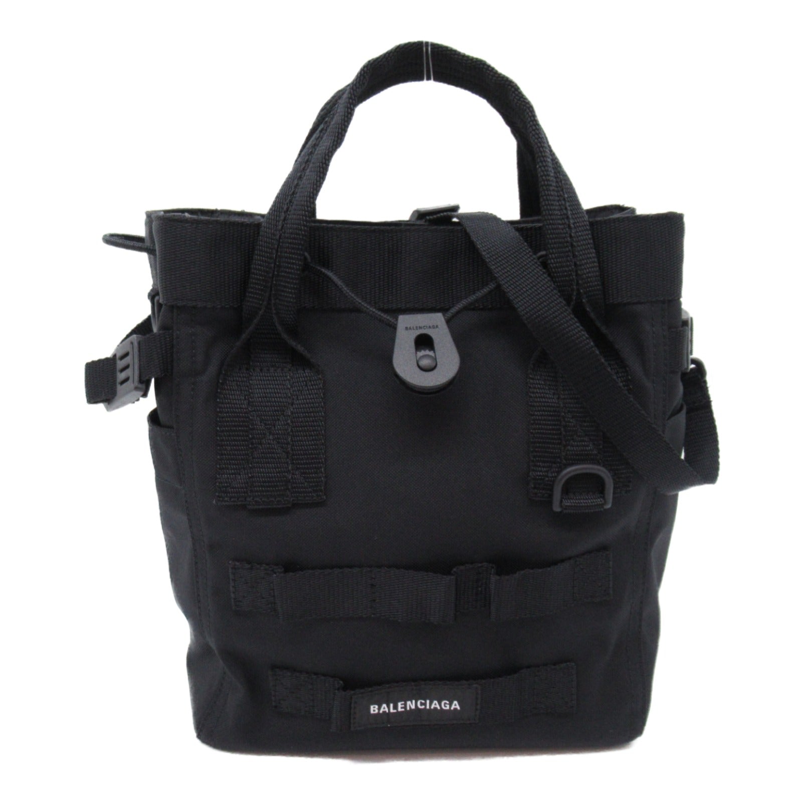 Balenciaga Nylon 2way Shoulder Bag Black