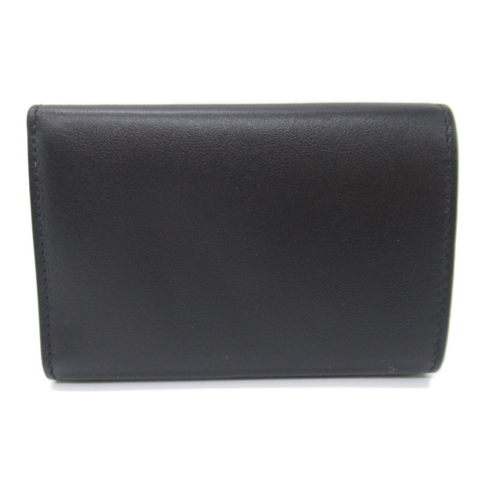 Balenciaga Leather Tri-Fold Wallet Black