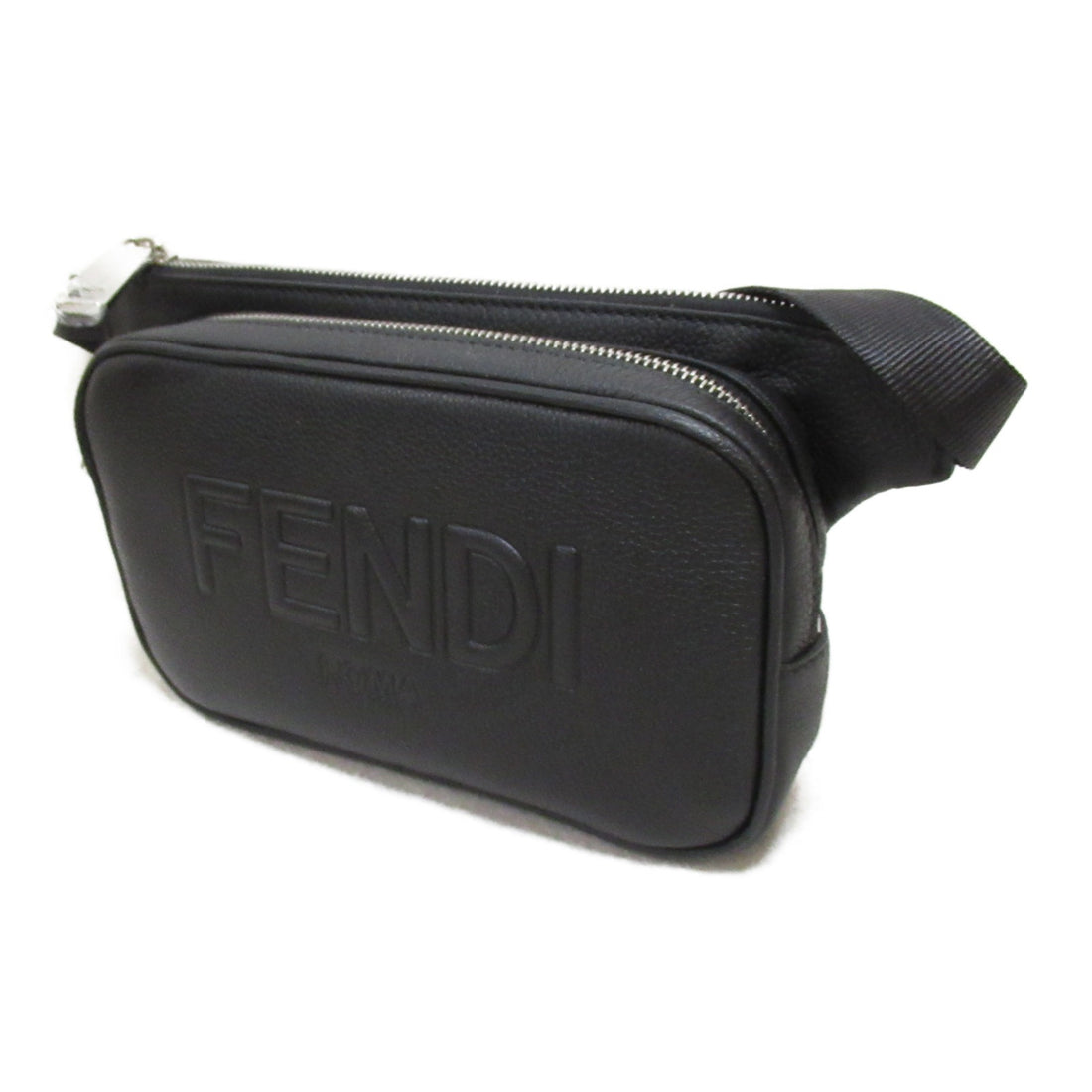 Fendi Leather Waist Body Bag Black