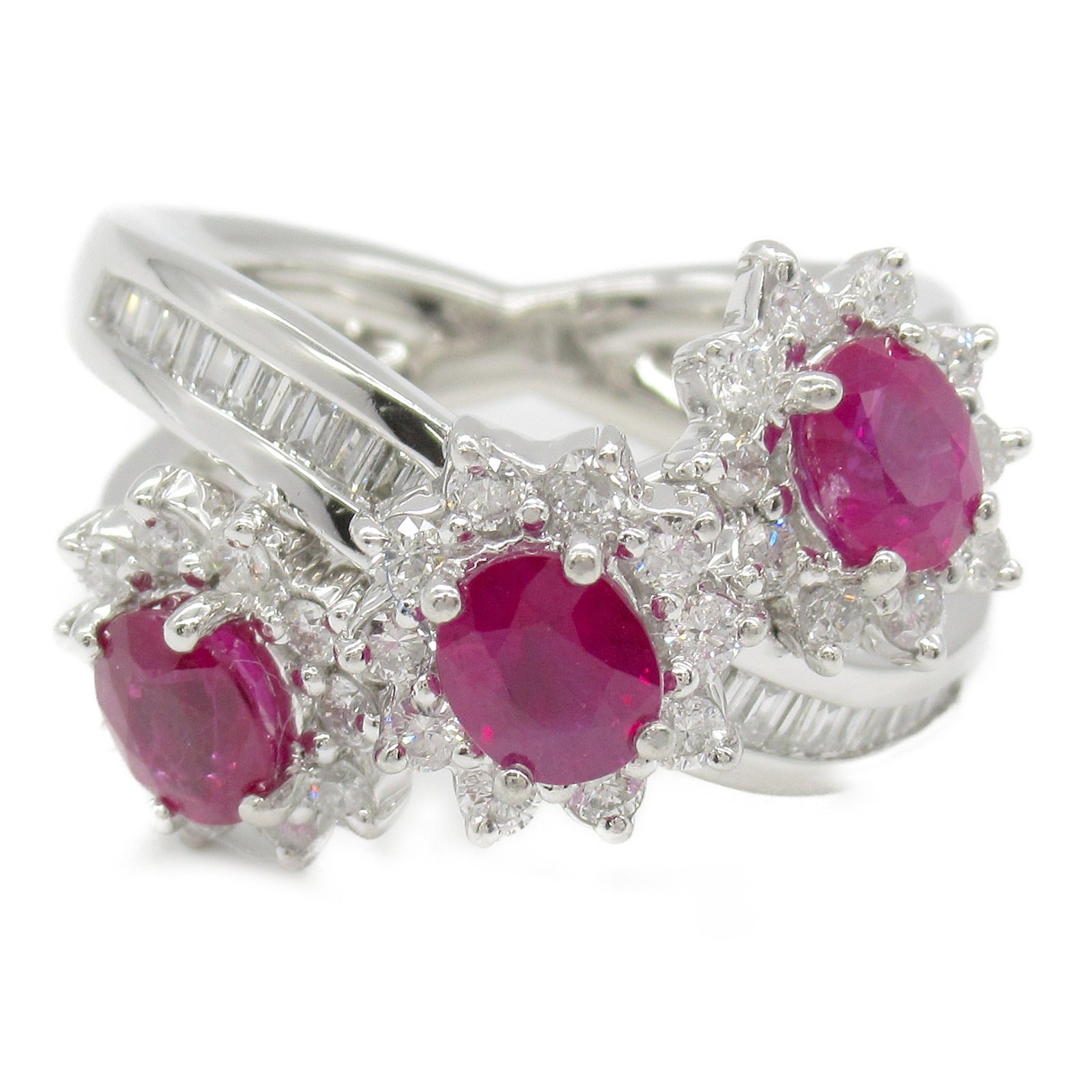 Platinum Ruby Diamond Ring