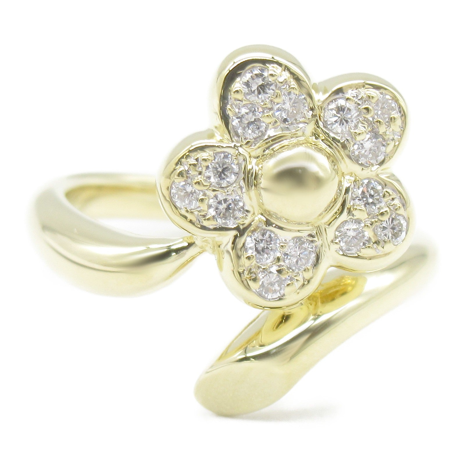 K18 Yellow Gold Diamond Ring Jewelry