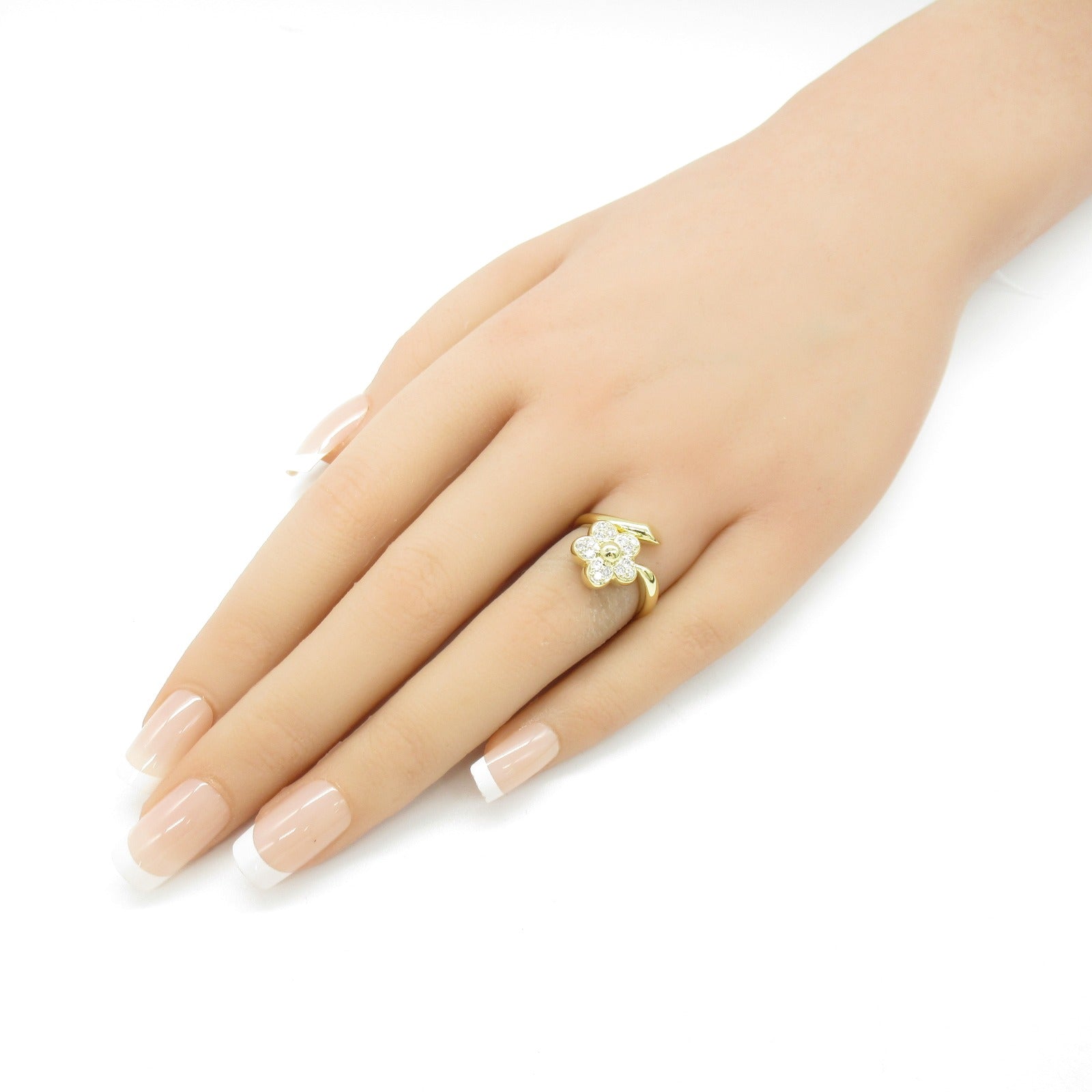 K18 Yellow Gold Diamond Ring Jewelry