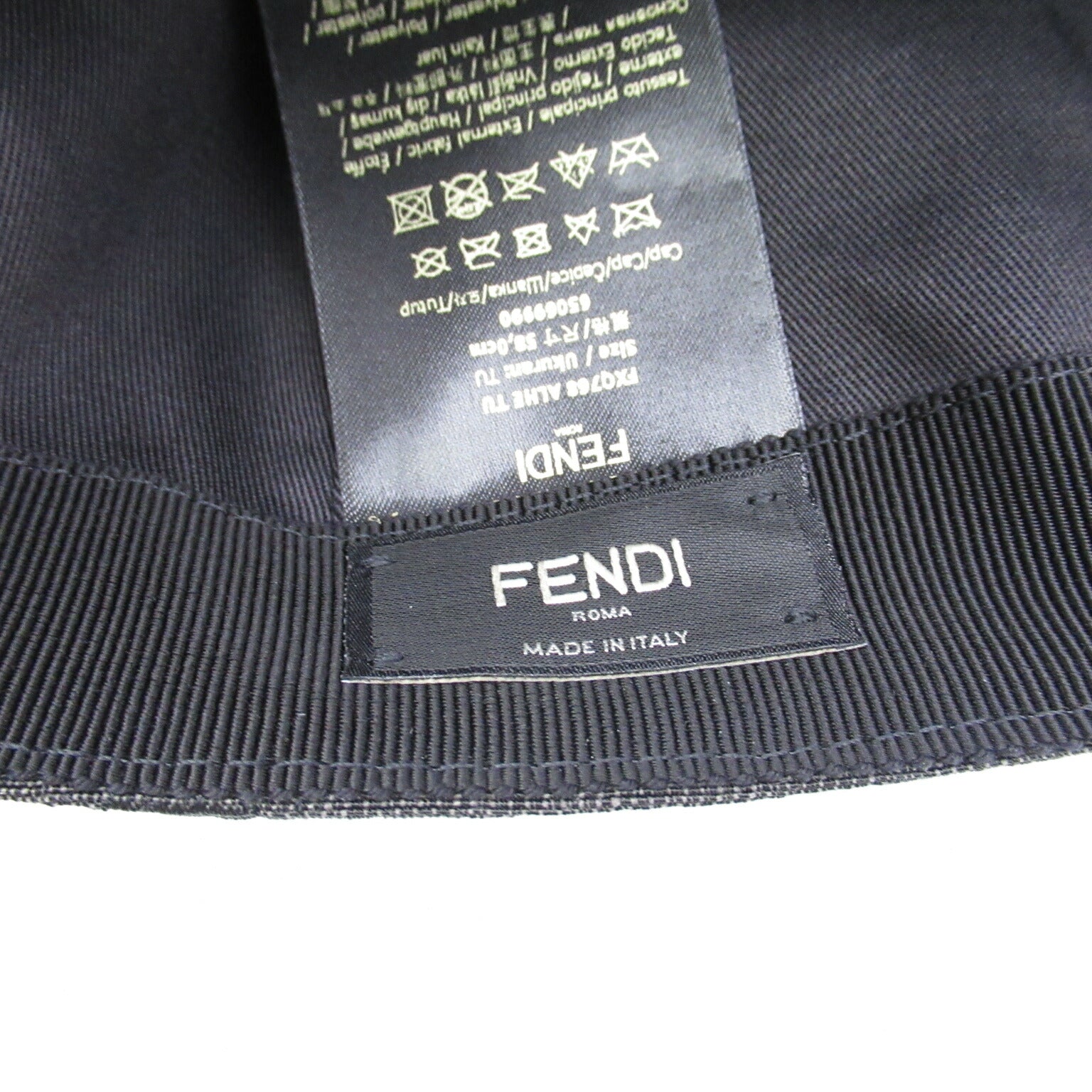 Fendi Polyester Baseball Cap Black Unisex