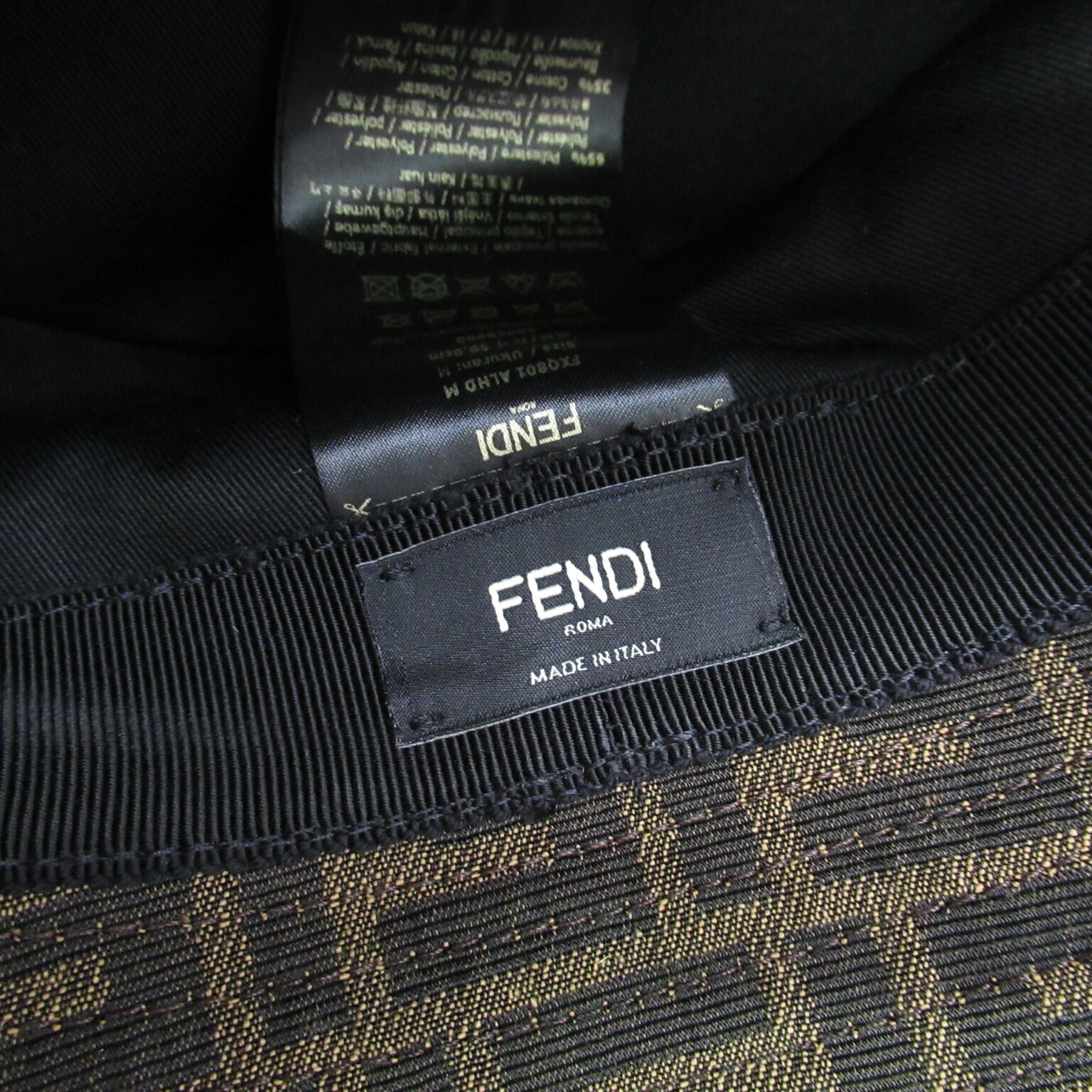 Fendi Polyester Hat Brown Unisex