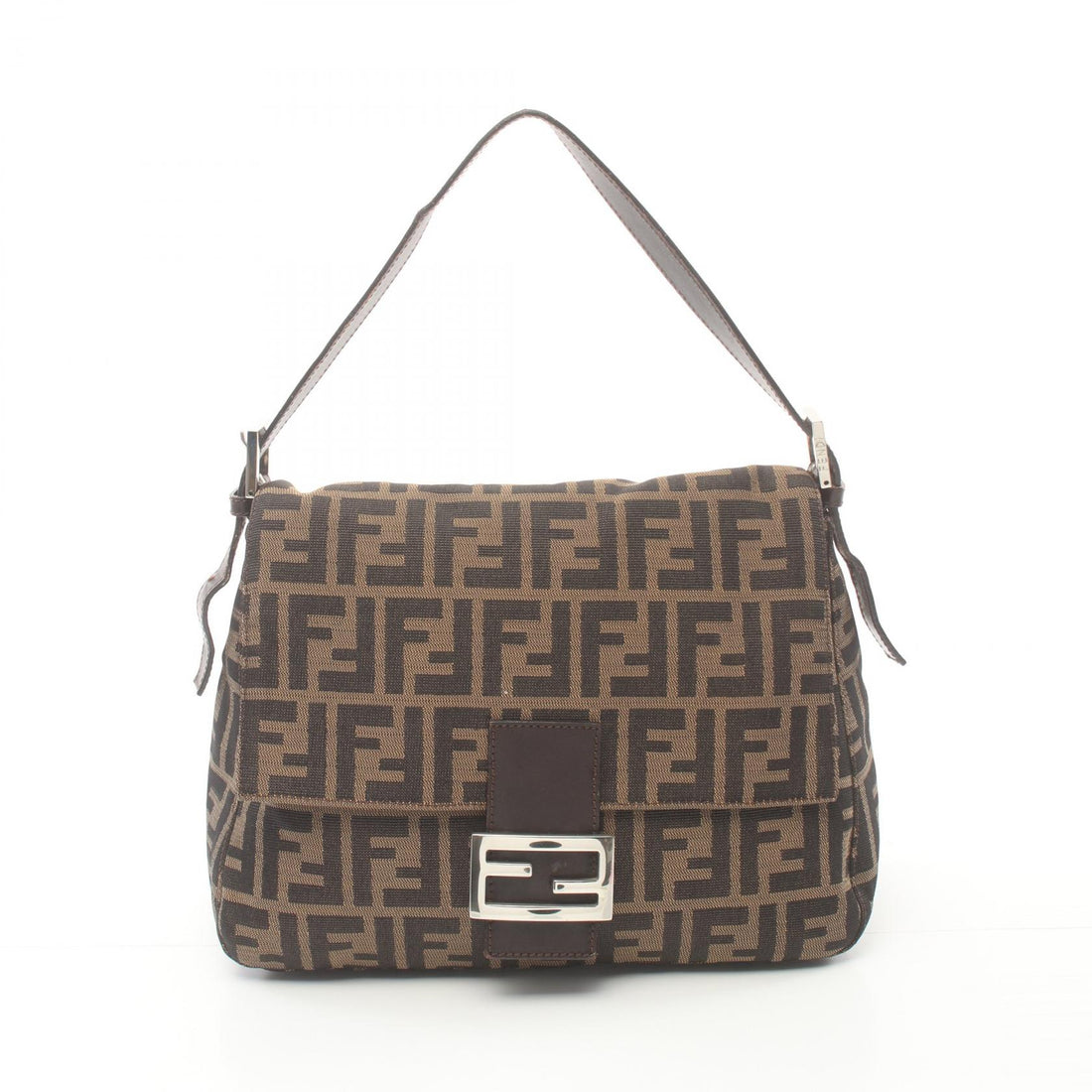 Fendi Zucca Mamma Baguette Canvas Shoulder Bag 26325 in Very Good Condition