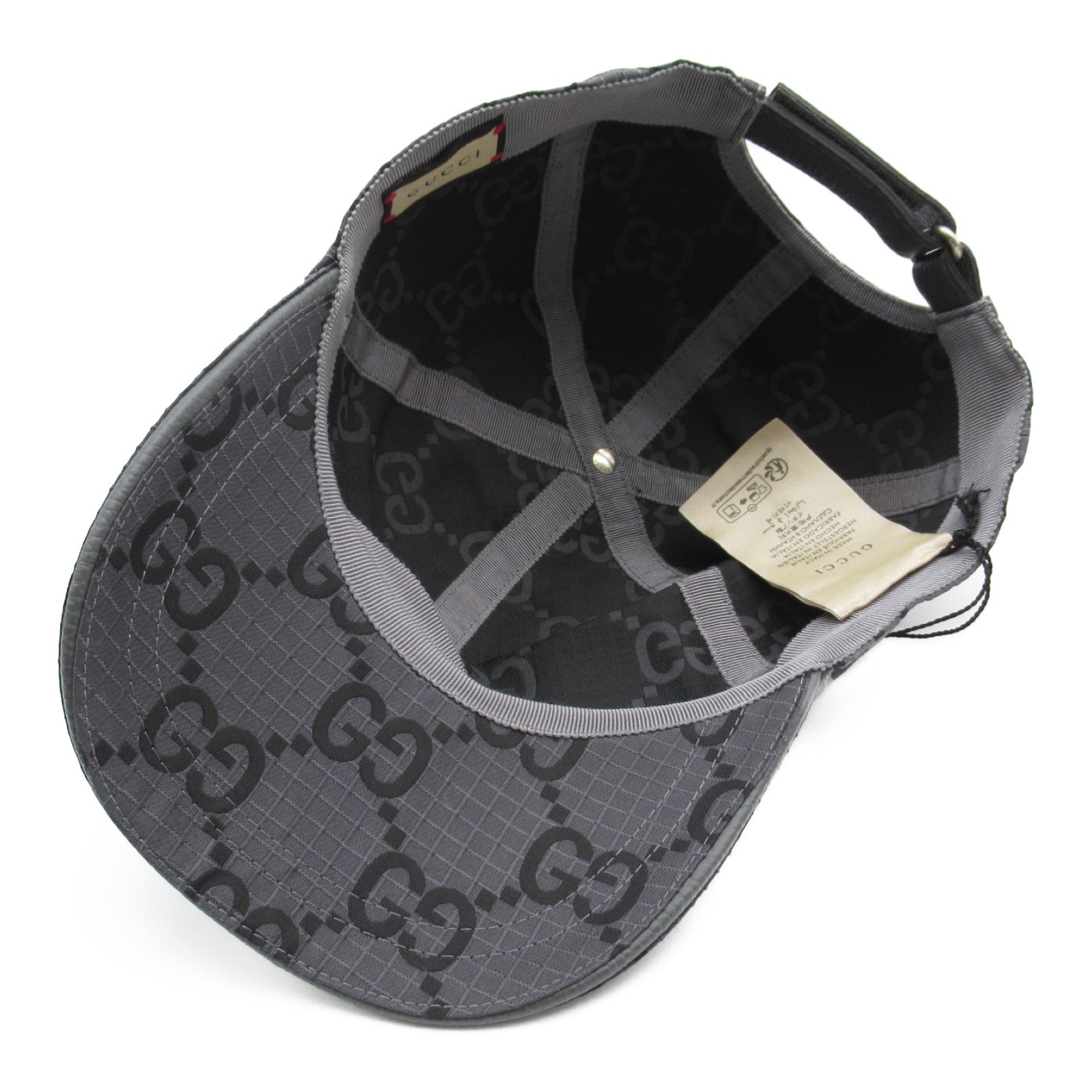 Gucci Polyester Baseball Cap Gray Unisex