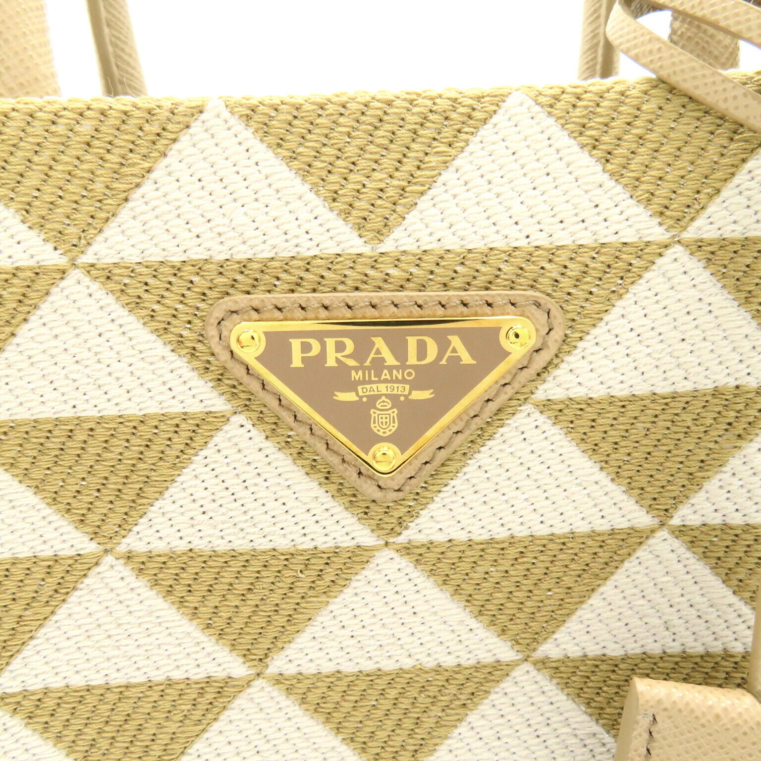 Prada Leather Canvas 2way Shoulder Bag 1BA3552FKLF0J0A