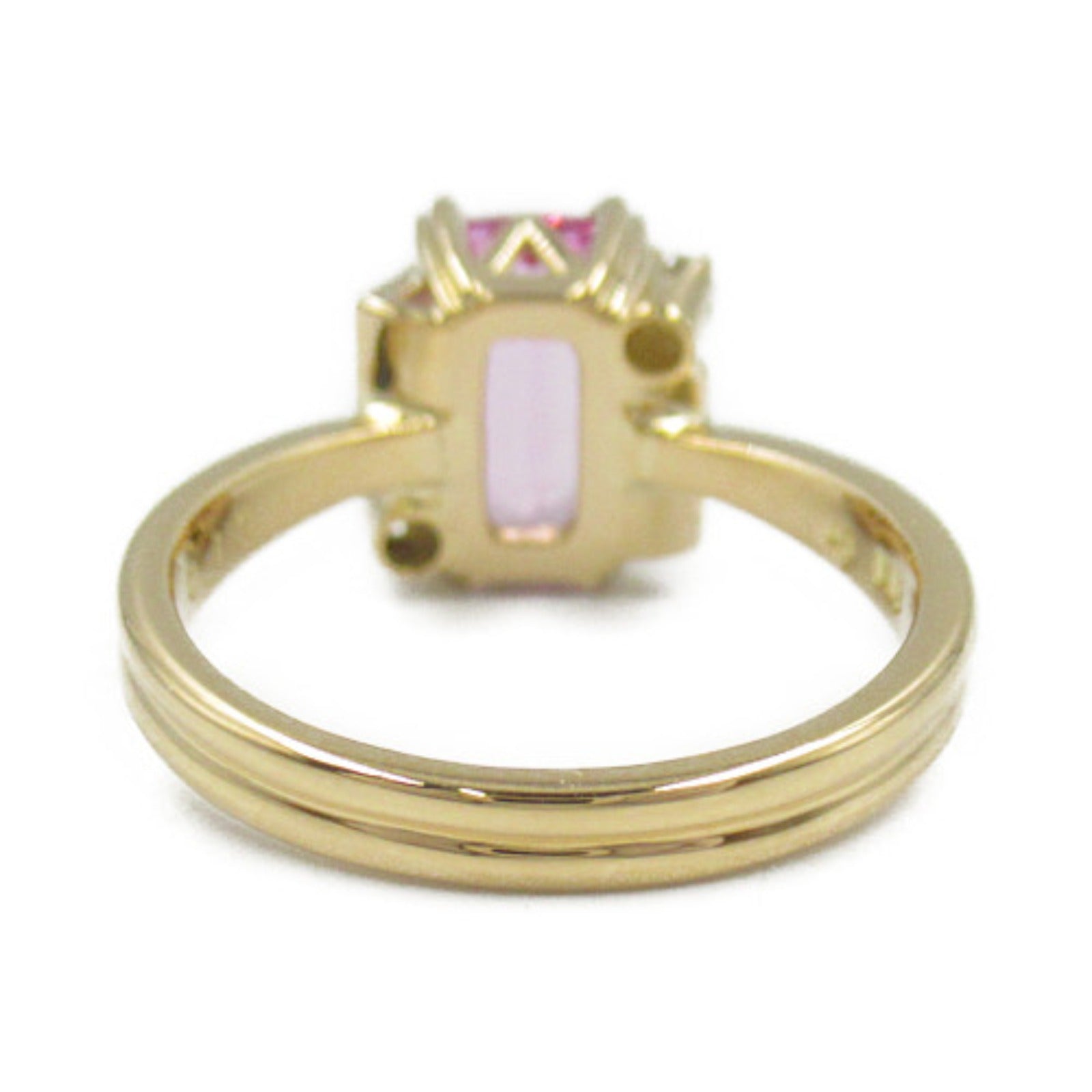 Tasaki Pink Imperial Topaz Diamond Ring K18 YG