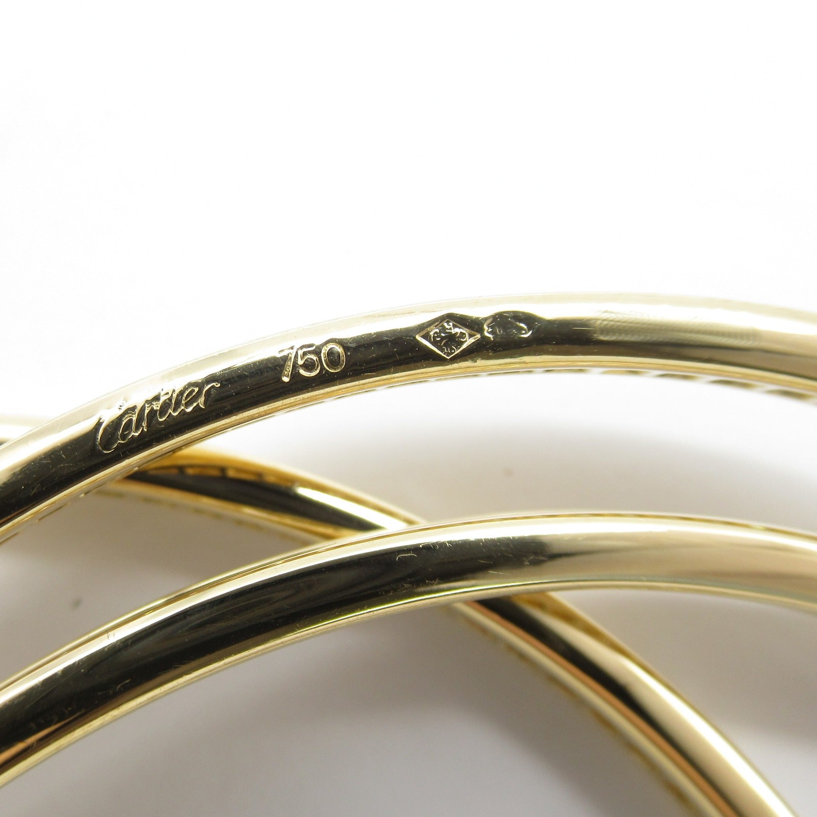 Cartier K18 Yellow Gold Diamond Bangle