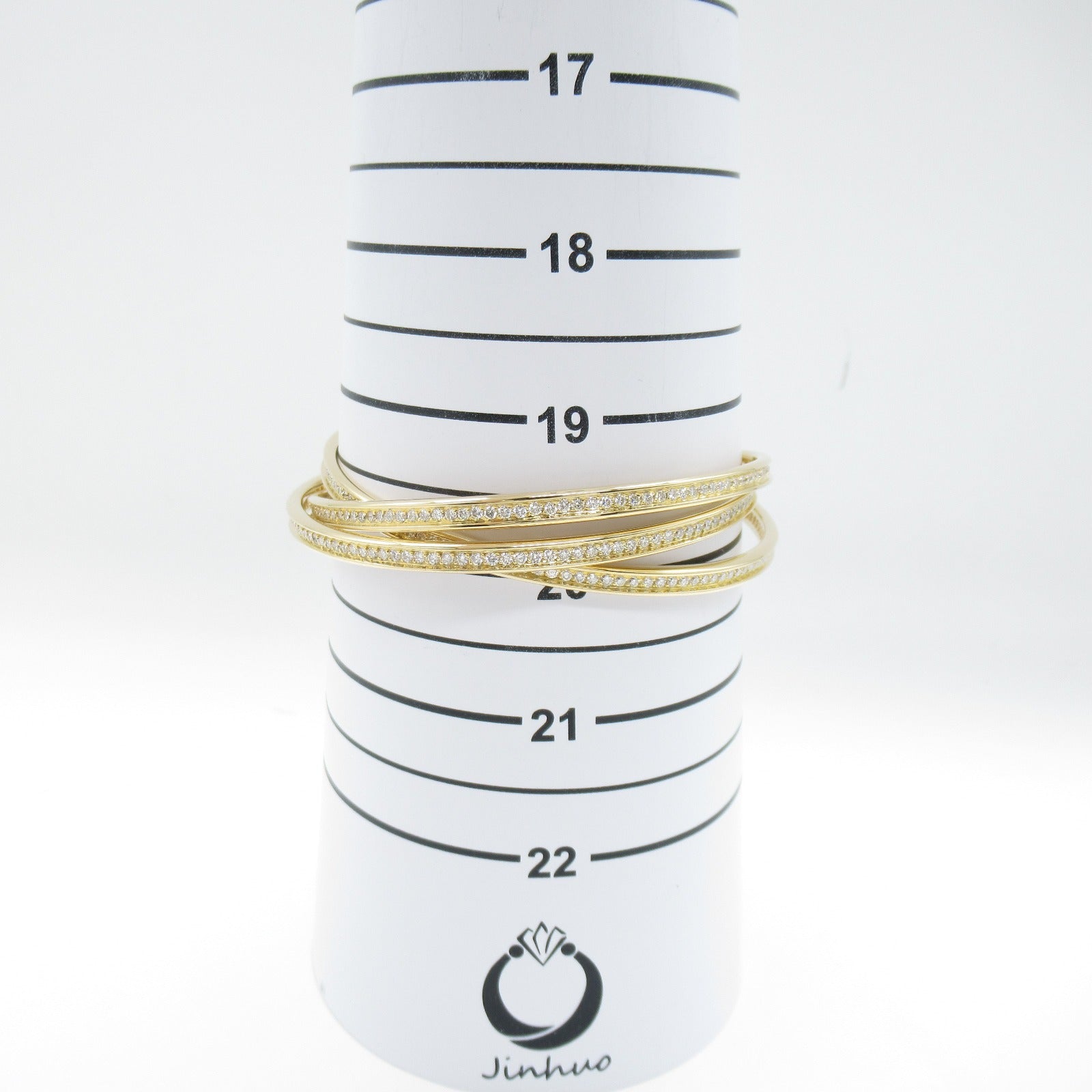 Cartier K18 Yellow Gold Diamond Bangle