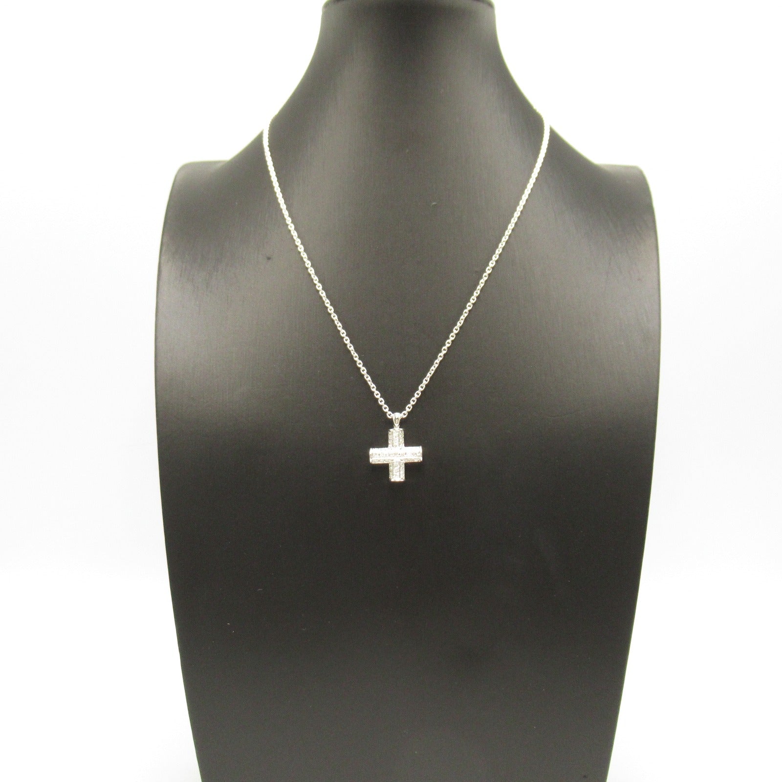 Bvlgari Diamond Latin Cross Necklace K18WG