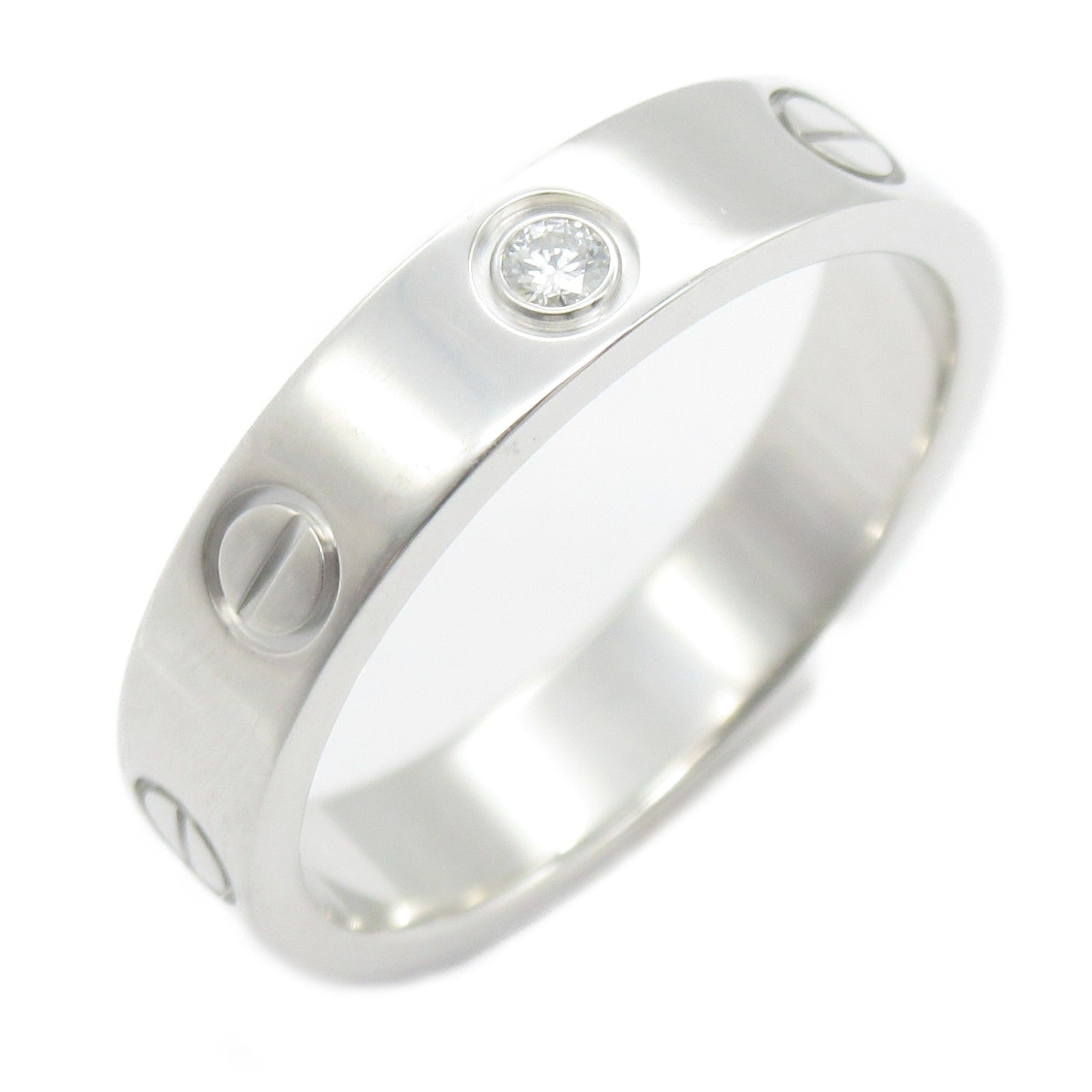 Cartier Mini Love Ring 1P Diamond K18WG