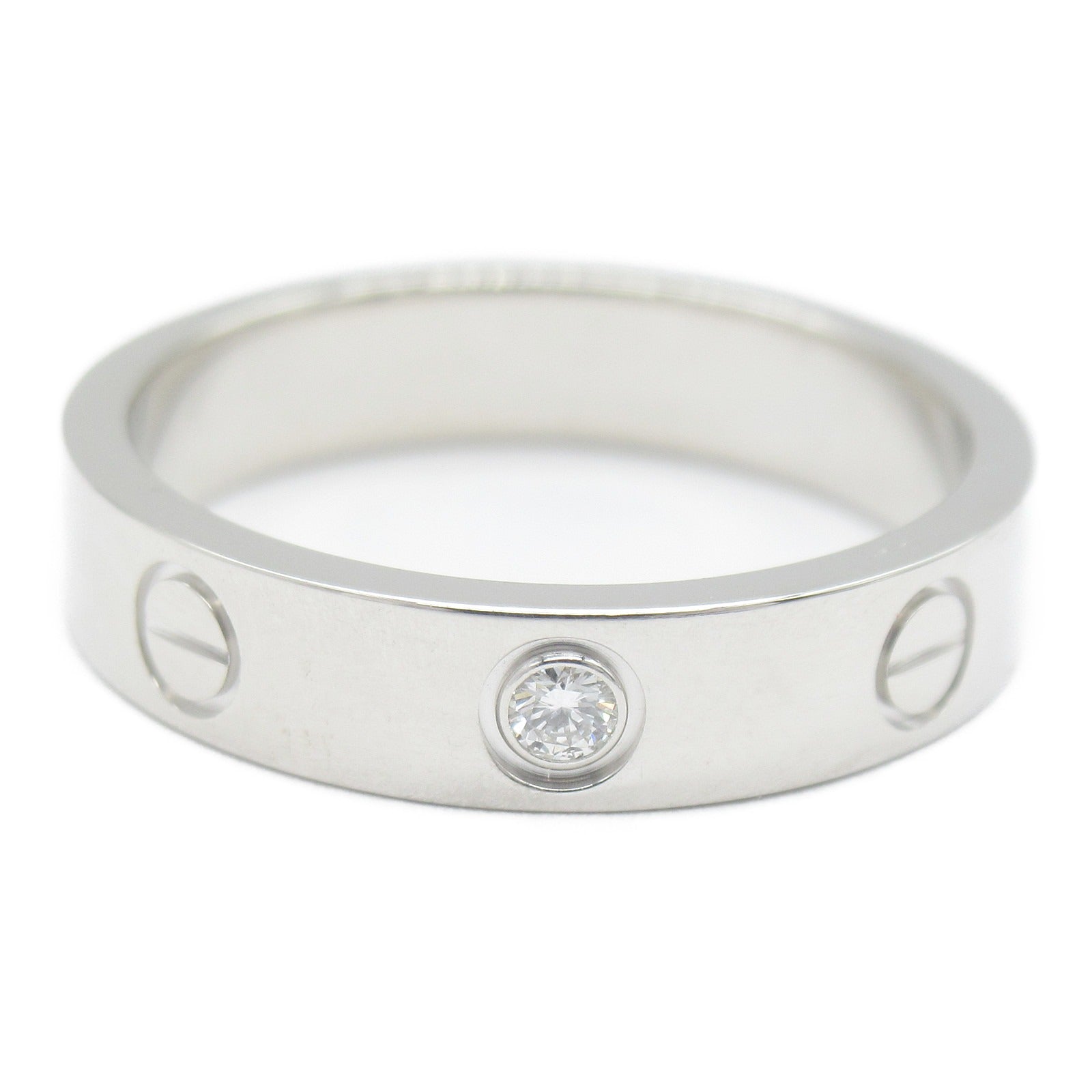 Cartier Mini Love Ring 1P Diamond K18WG