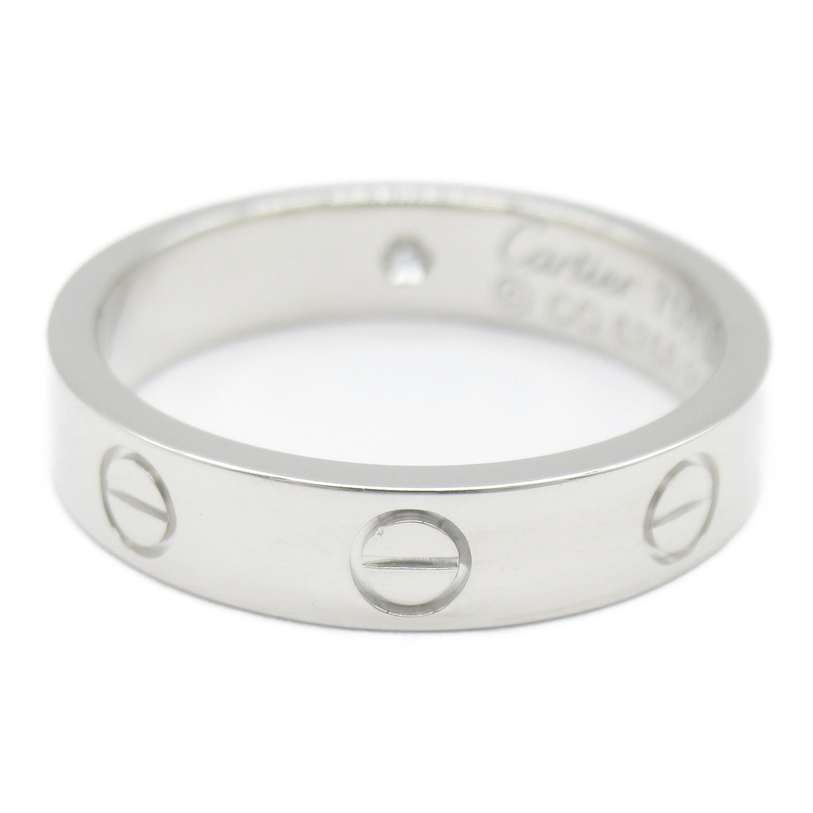 Cartier Mini Love Ring 1P Diamond K18WG