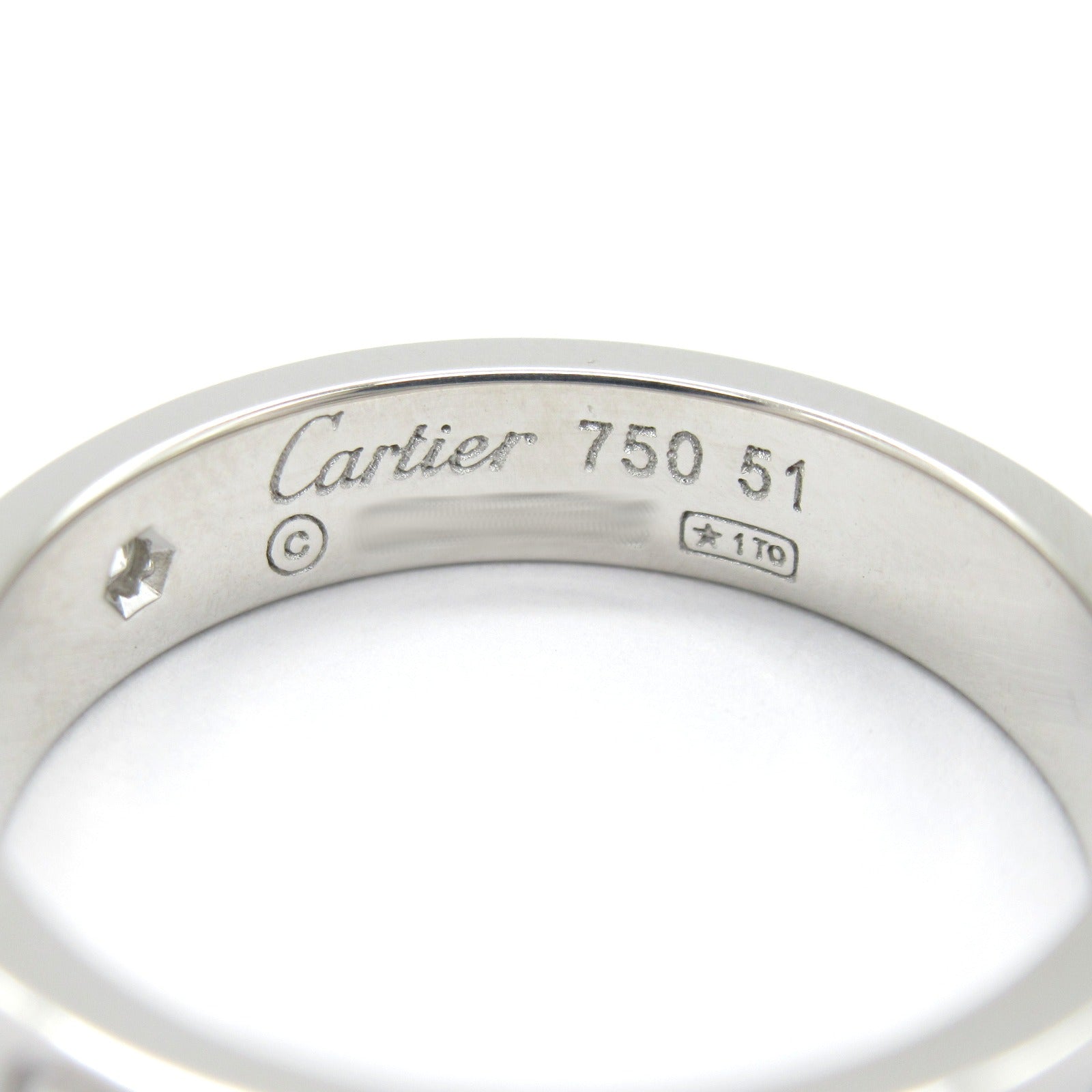 Cartier Mini Love Ring 1P Diamond K18WG