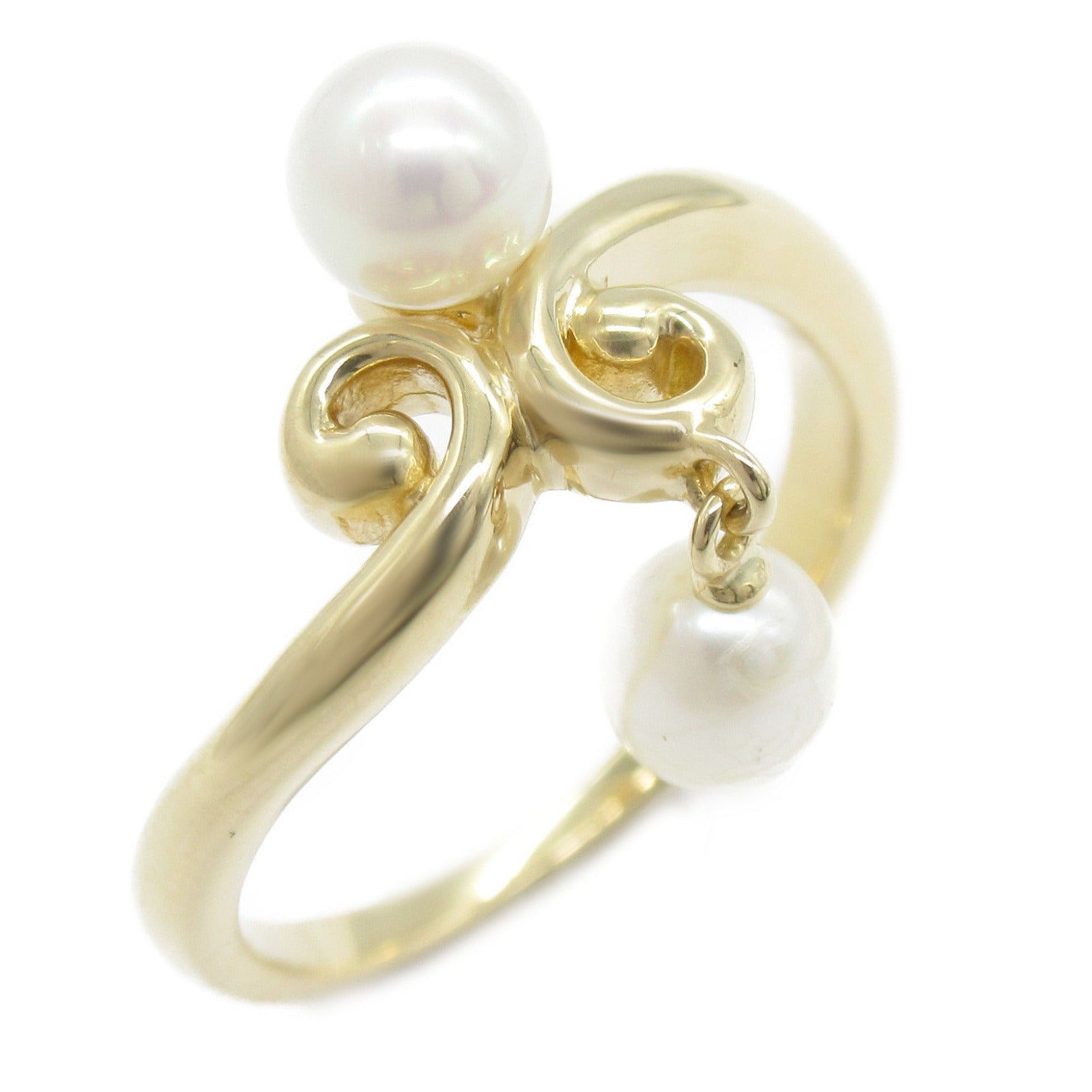 Tasaki K18 Yellow Gold Pearl Swing Ring