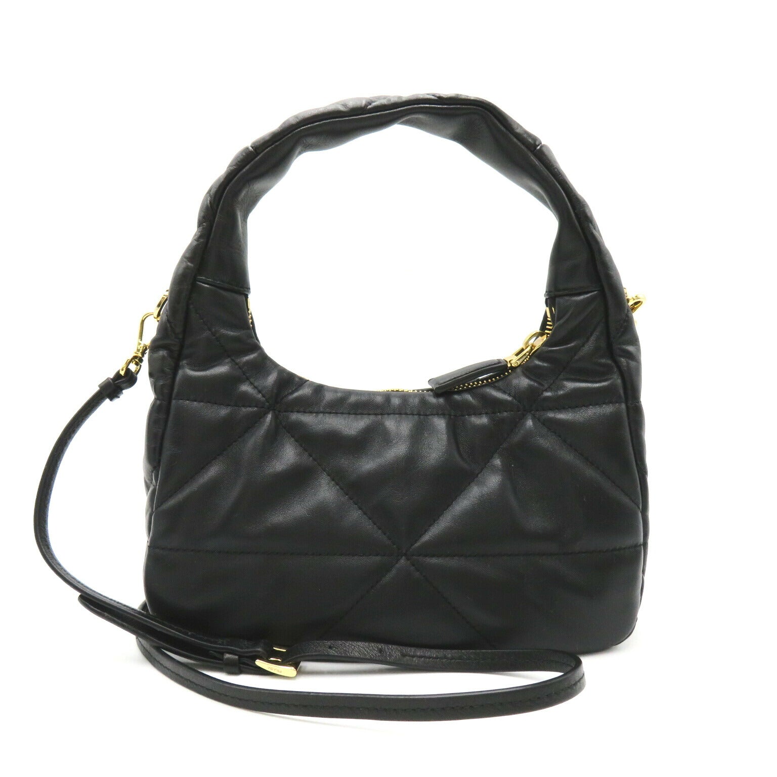 Prada Leather 2-Way Shoulder Bag Black