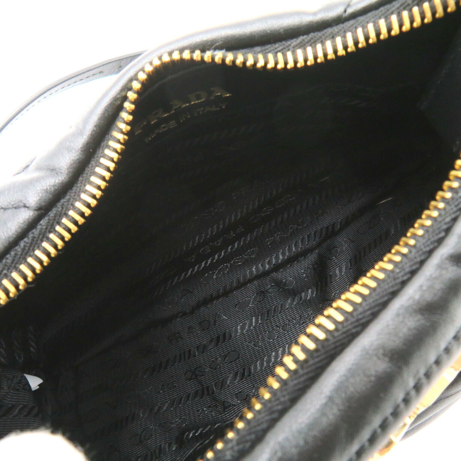 Prada Leather 2-Way Shoulder Bag Black