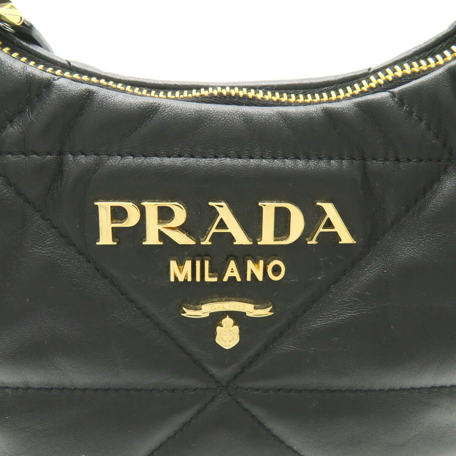 Prada Leather 2-Way Shoulder Bag Black