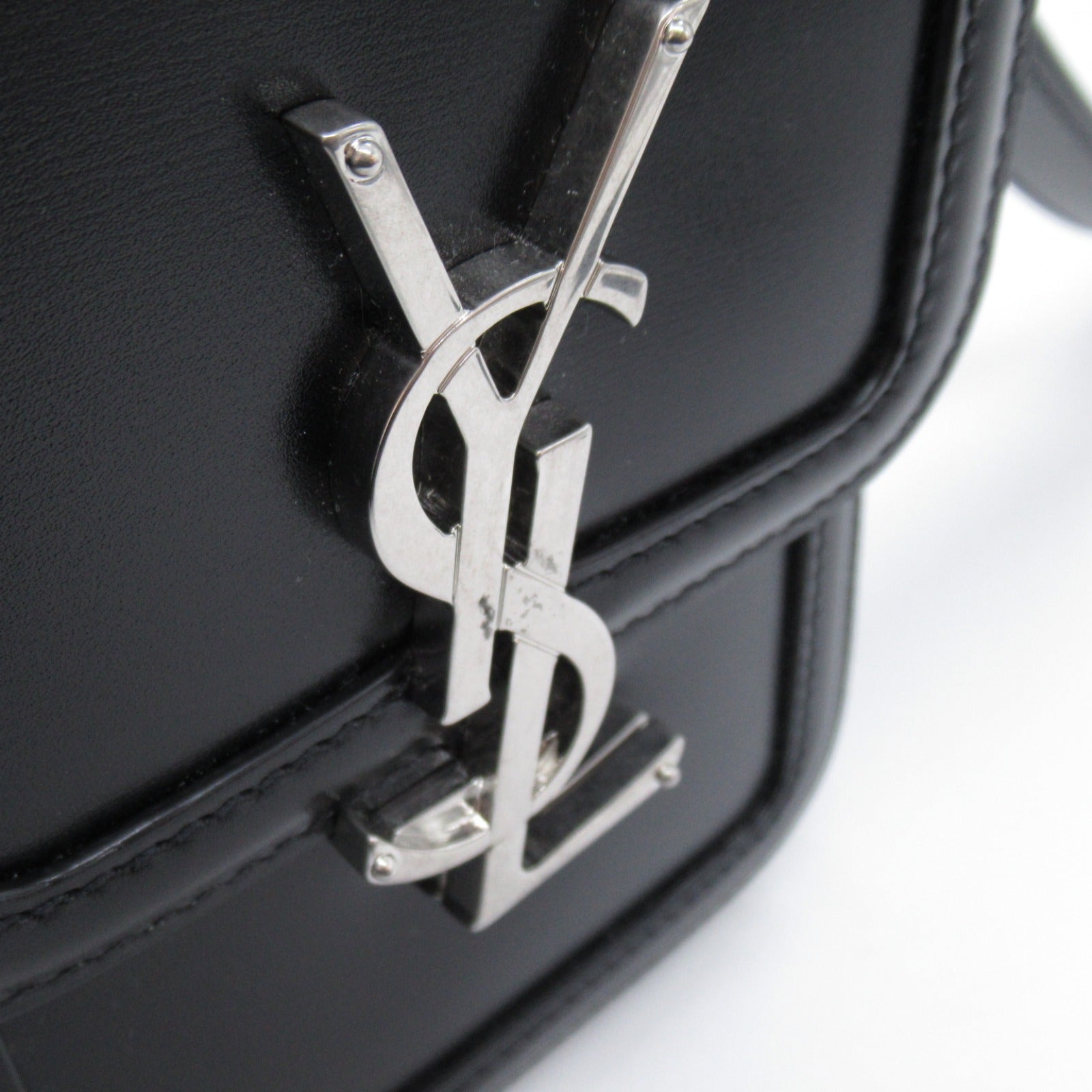 Saint Laurent Leather Shoulder Bag Black