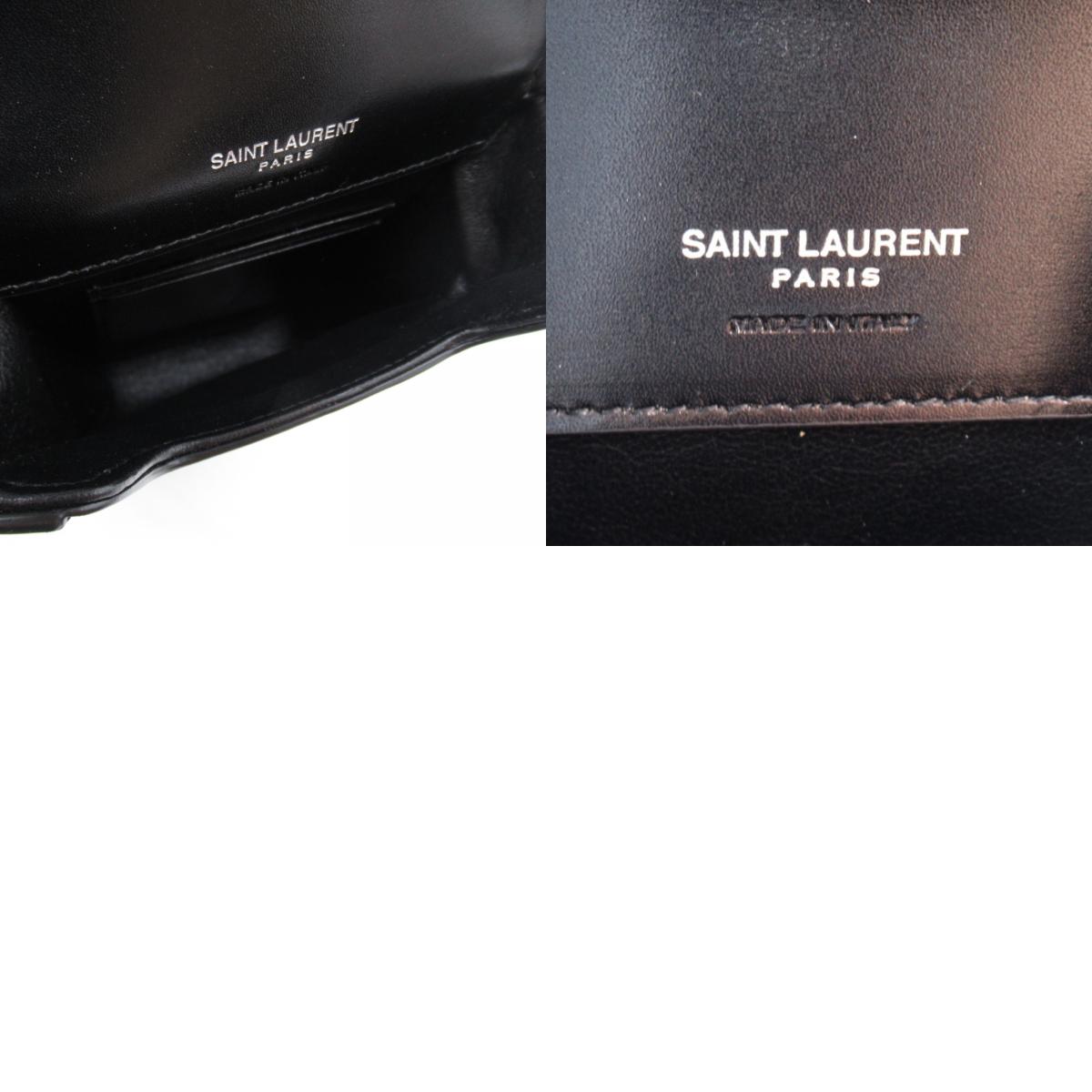 Saint Laurent Leather Shoulder Bag Black