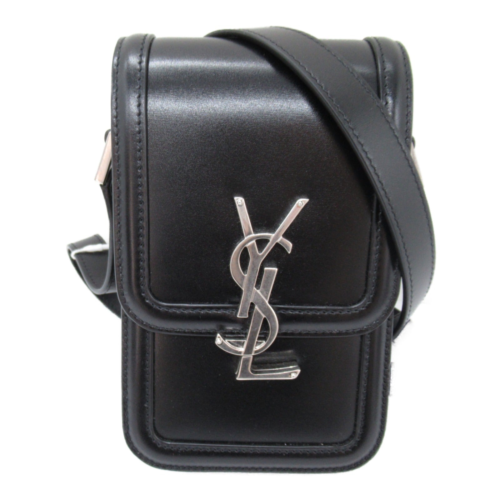 Saint Laurent Leather Shoulder Bag Black