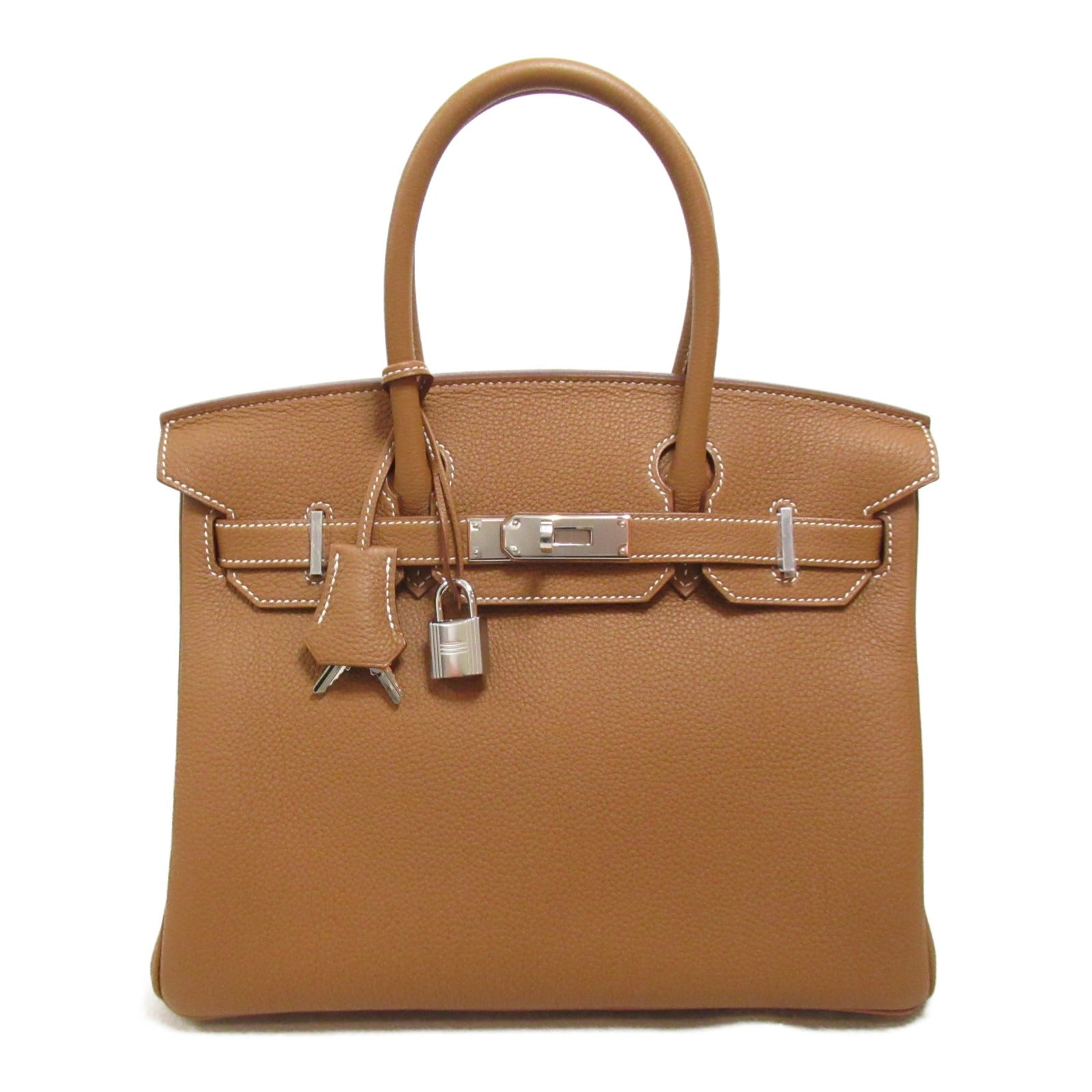 Hermes Birkin 30 Togo Leather Handbag Gold