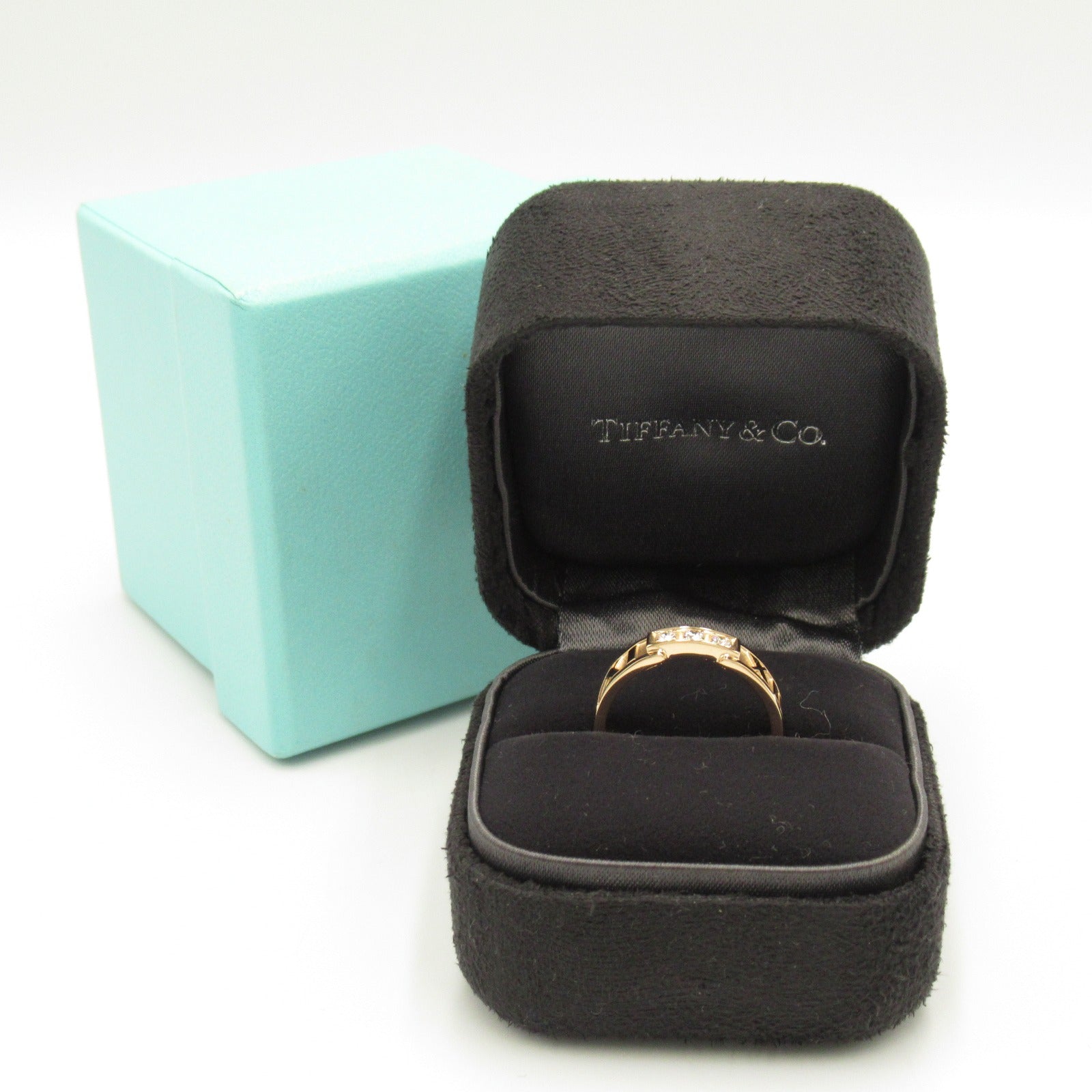 Tiffany & Co Atlas 3P Diamond Ring K18PG